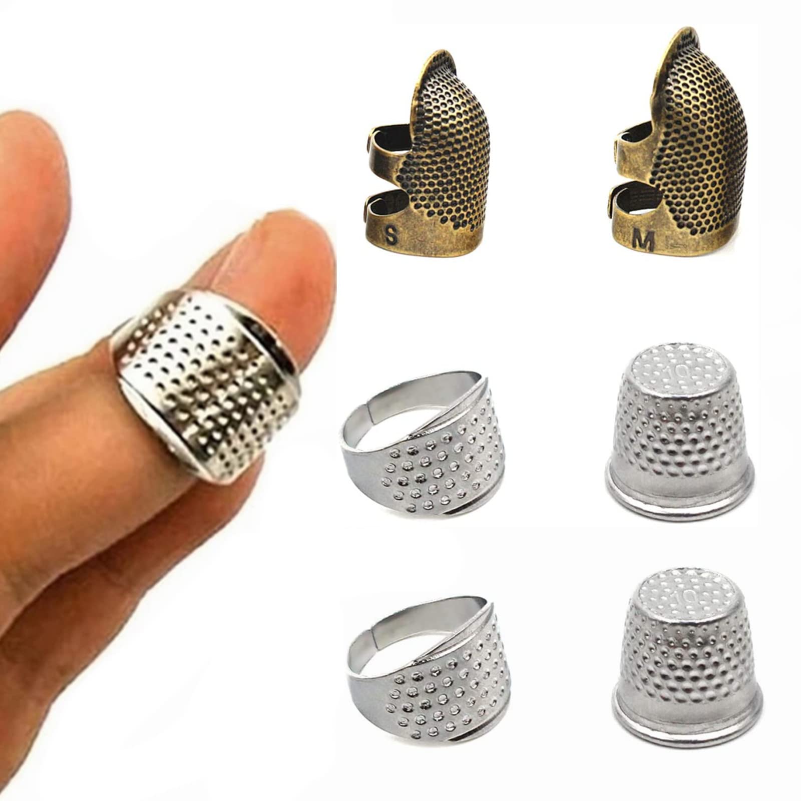 MINM 5Pcs Counting Cone Rubber Thimble Protector Sewing Quilter Finger Tip  Craft Needlework Sewing Accessories