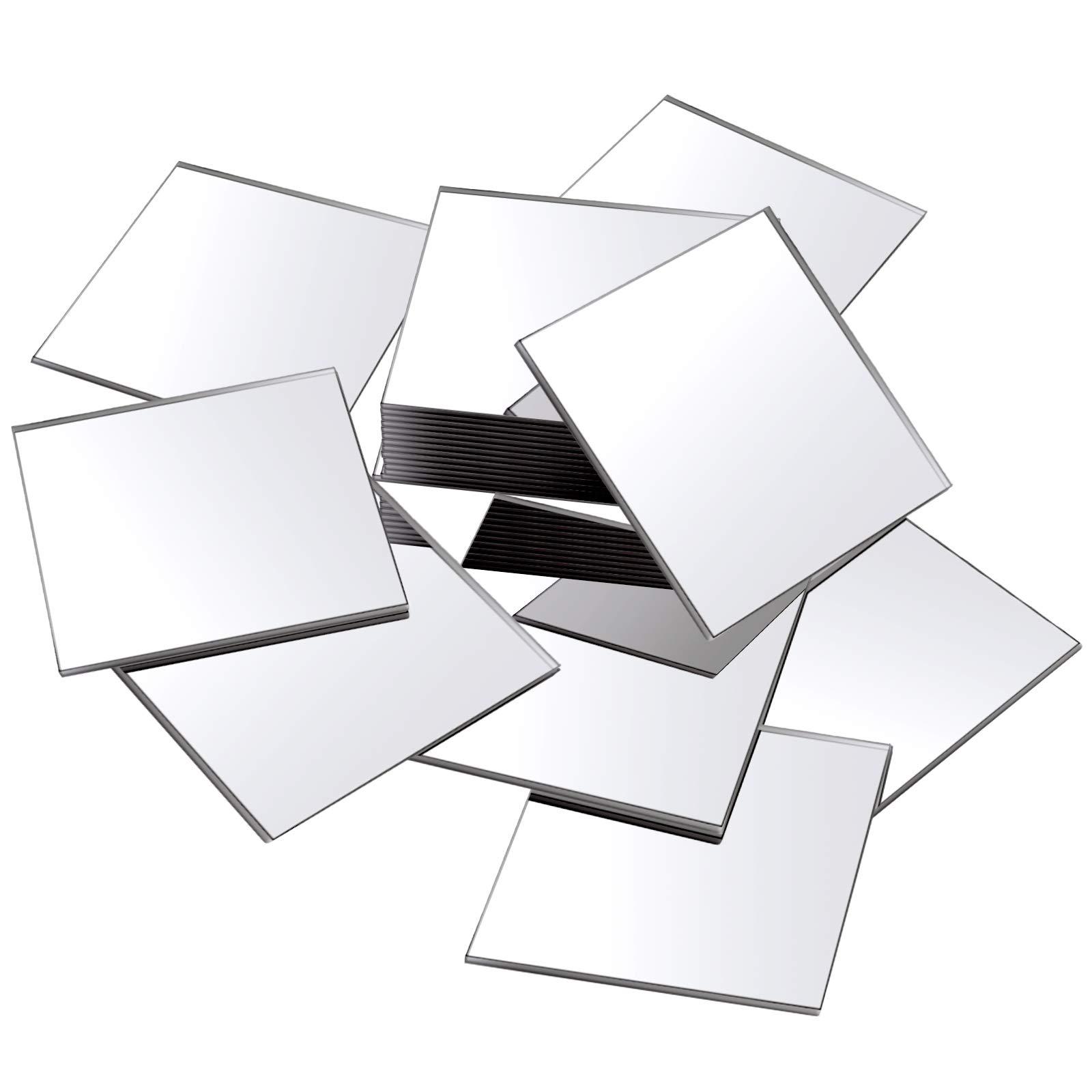 Jetec 25 Pieces Mini Size Acrylic Square Mirror Adhesive Small Square  Mirror Craft Mirror Tiles for Crafts and DIY Projects Supplies(3 Inches) 25  3 Inches