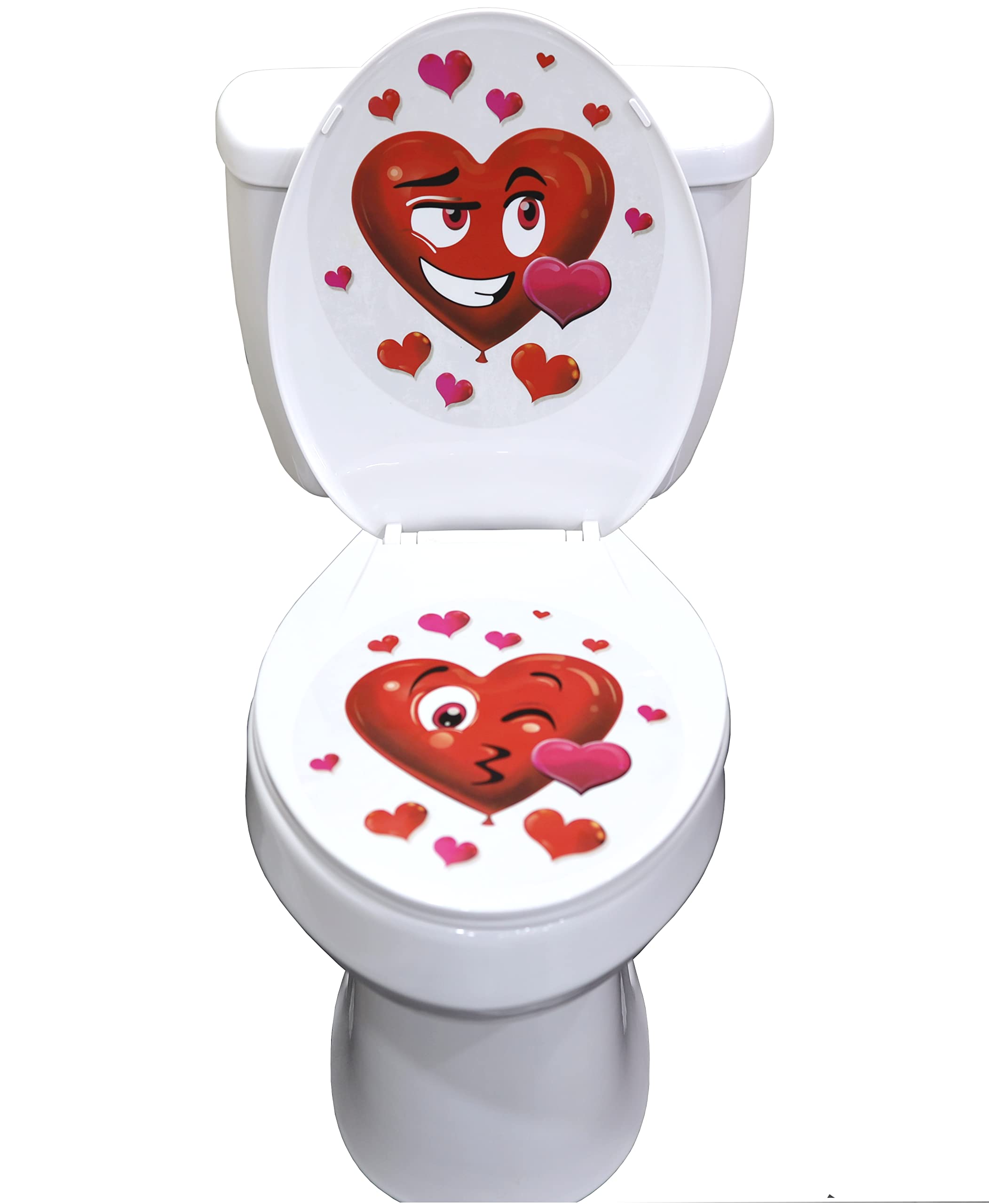 Toilet Decorated As Funny Snowman Near White Wall Stock Photo