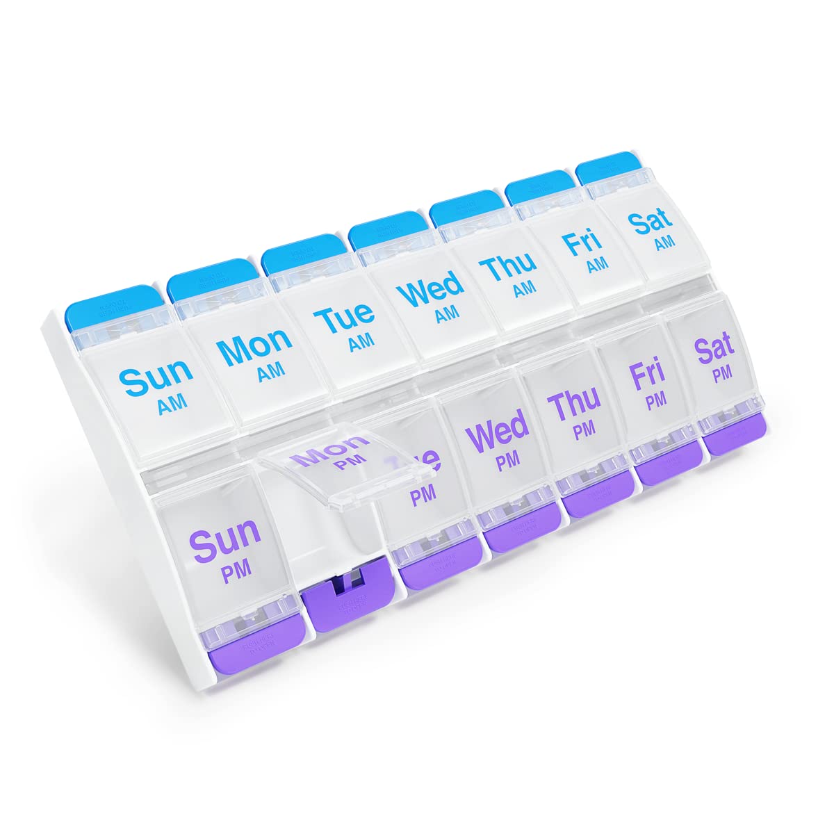Assured 7-Day Pill Organizer Weekly Medication Organizer Tray