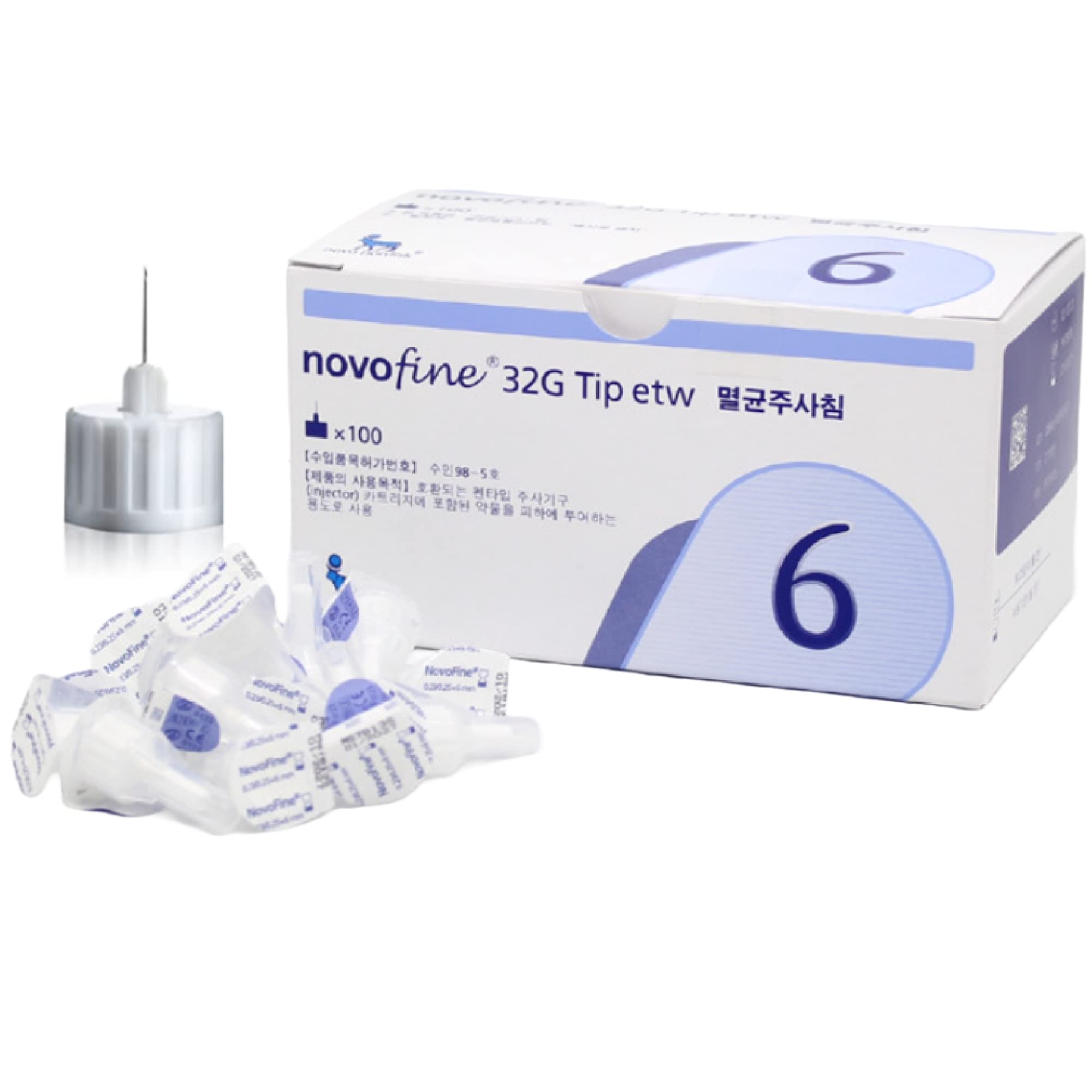 lot (11) box 100 ct boxes 1100 NovoFine 32G Tip x6 mm Diabetic Pen