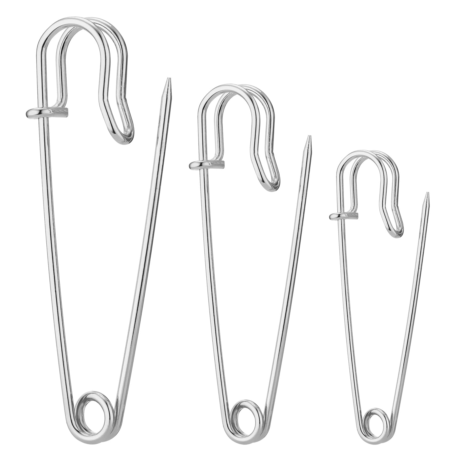 Large Safety Pins Pack of 40 Safety Pins Heavy Duty Assorted (2 2.5 3)  Blanket Pins Safety Pin Extra Sturdy Bulk Pins for Blankets Skirts Crafts  Kilts