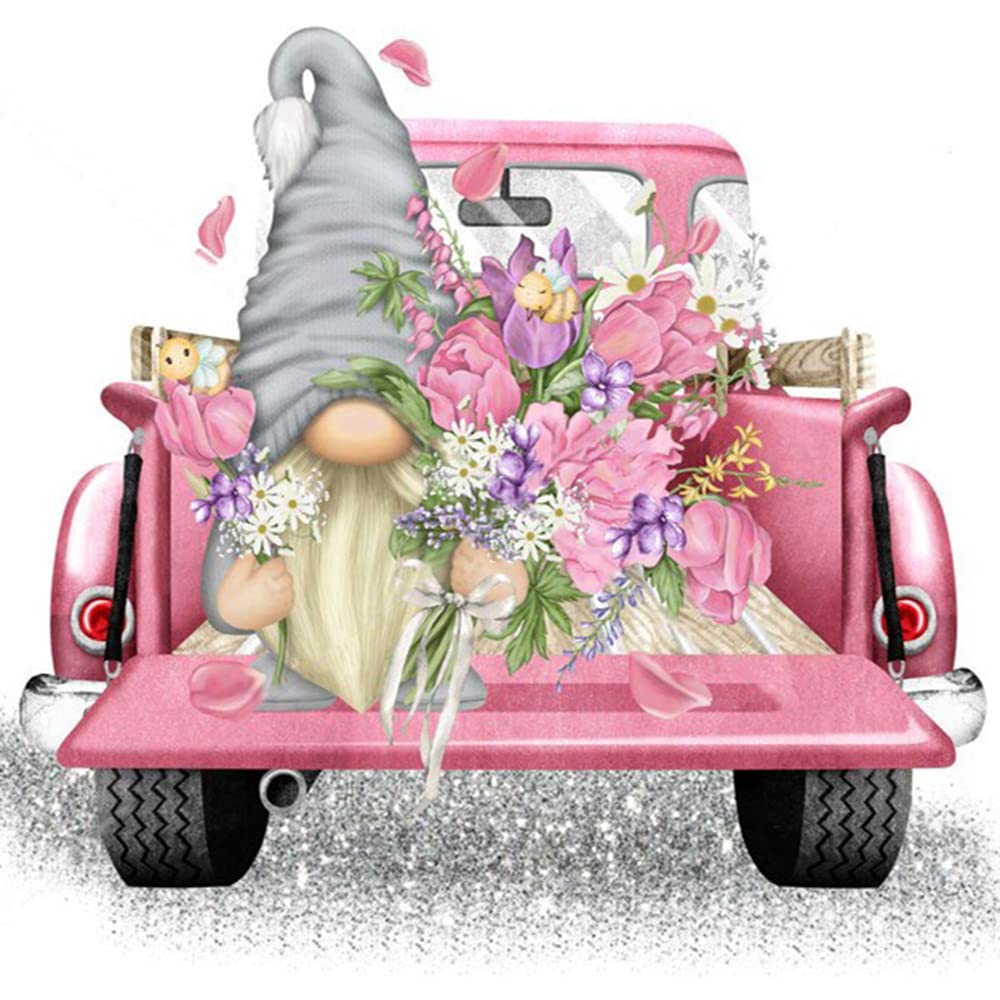 Tiwabb Stamped Cross Stitch Kits Gnome Truck Flower Cross Stitch Kits for  Adults Beginners Full Range of Cross-Stitch Stamped Kits Needlecrafts for  Home Wall Decor Cross Stitch Patterns 13.8x13.8inch Gnome Truck Cross