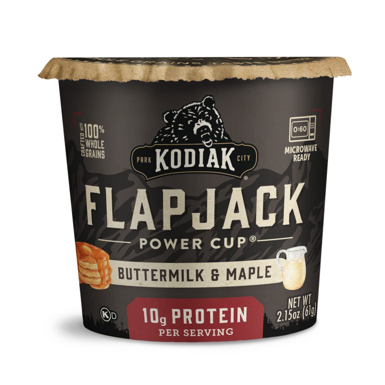 Kodiak Cakes Protein Pancake Flapjack Power Cup - Buttermilk and Maple  Pancake Cups - Pancake Mix Just Add Water for Easy to Prepare Breakfast on  the Go Cups, 2.15oz (Pack of 12)