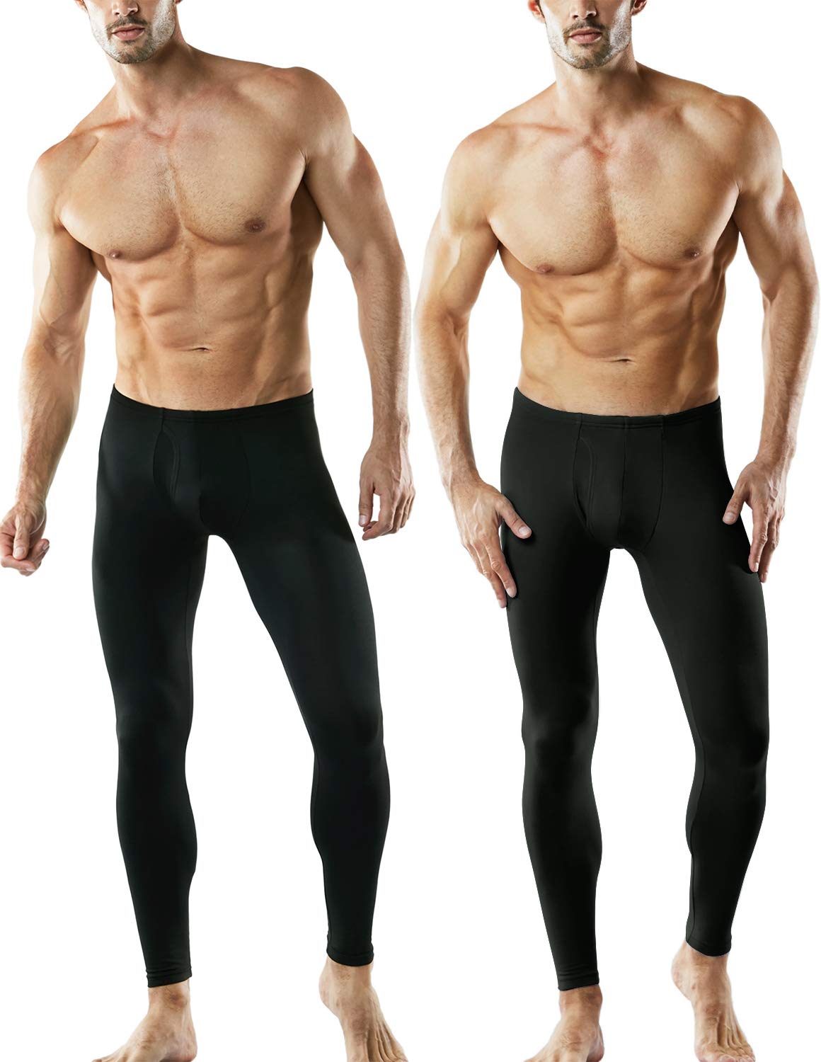 TSLA Men's Thermal Underwear Pants Heated Warm Fleece Lined Long