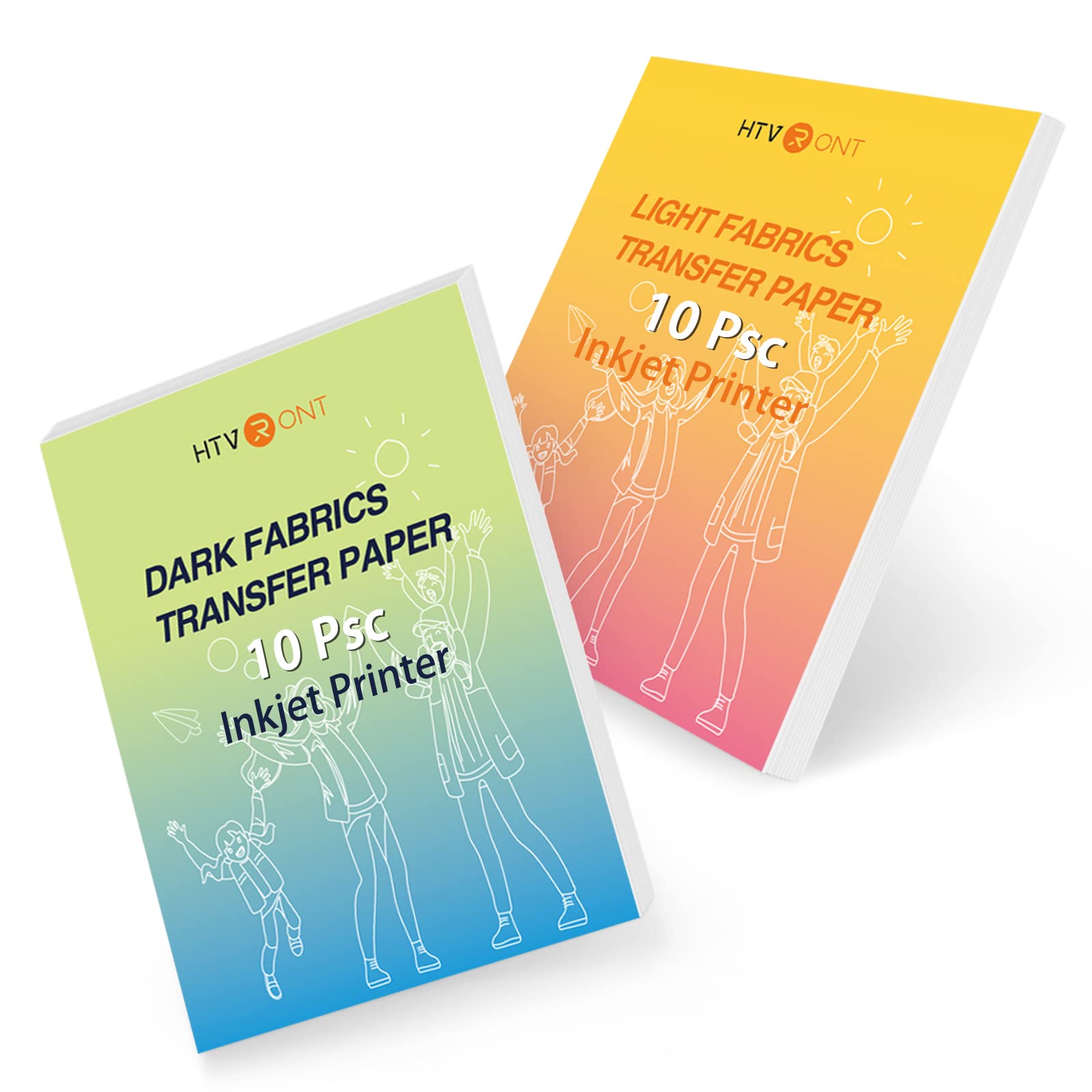 HTVRONT Heat Transfer Paper for T Shirts - 20 Pack Mixed Light & Dark Iron  on Transfer Paper 8.5 x 11 Printable Heat Transfer Vinyl for Inkjet  Printer Durable & Easy to
