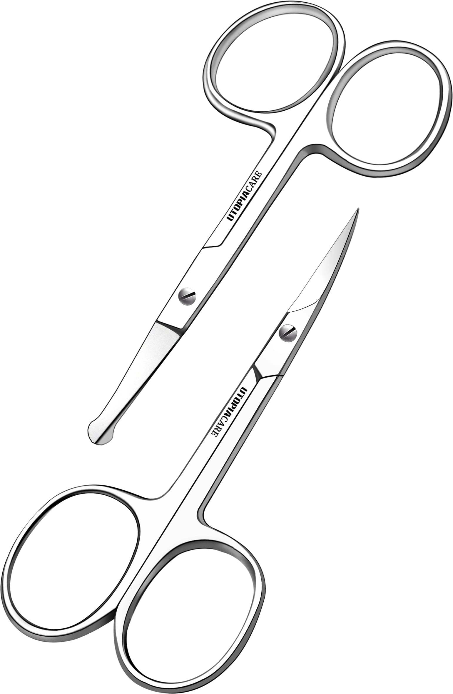 tæppe knoglebrud atlet Utopia Care - Curved and Rounded Facial Hair Scissors for Men - Mustache  Nose Hair Beard Trimming Scissors