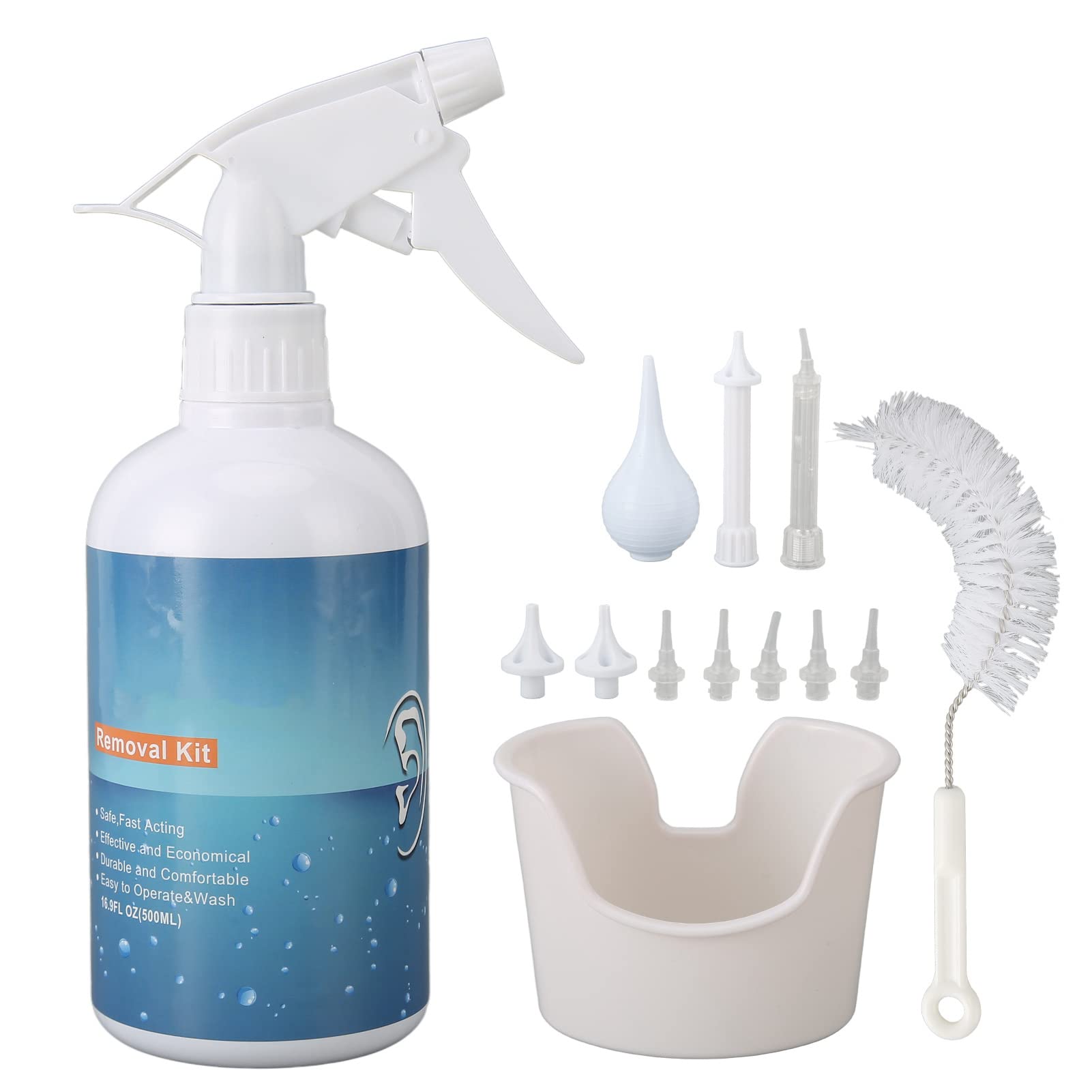 Ear Wax Removal Kit Ear Wax Removal Tool Ear Cleaning Kits Ear Irrigation  Kit Ear Flush Kit for Adults Kid Ear Cleaning Irrigation Kit with Watering  Can Cleanse Basin Brush