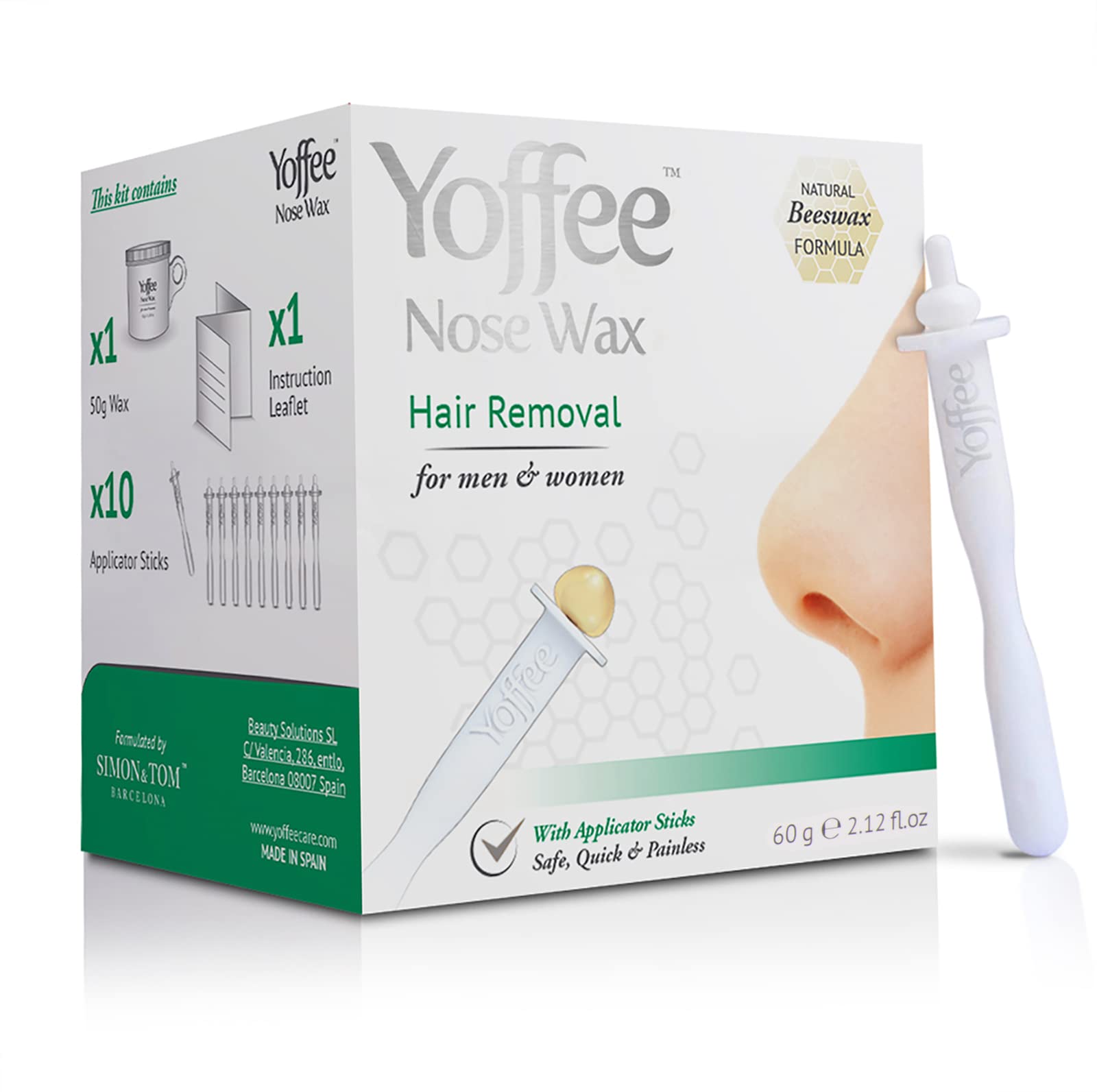 Original Yoffee Nose Wax Kit- Nose Waxing Kit for Men & Women - Nose Hair  Wax with