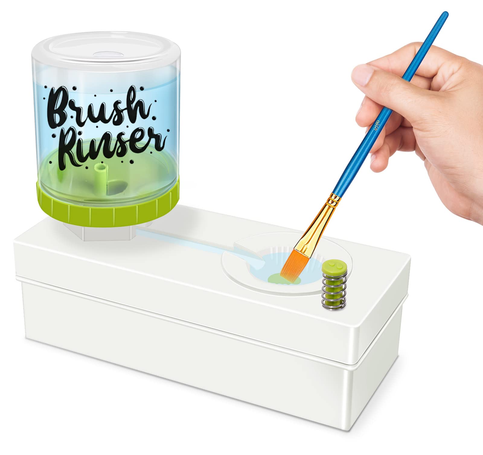 Brush Rinser, Painting Brush Washer & Flusher with Drain, Painting Water  Dispenser, Art Brush Cleaner Machine, Running Water Cycle Paintbrush Rinse