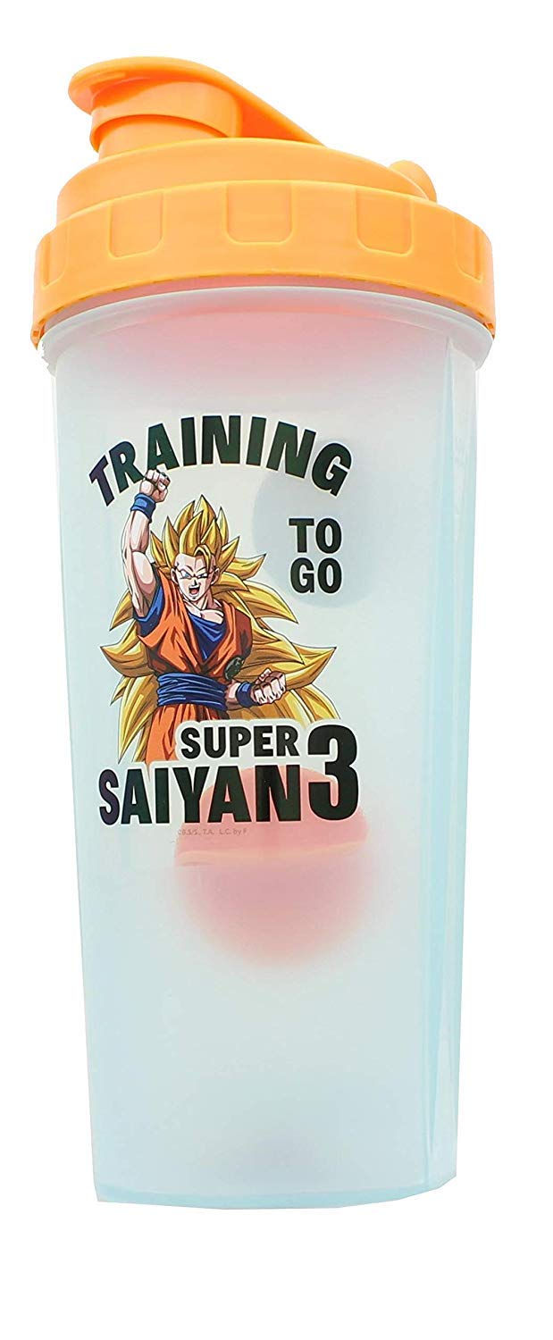 Dragon Ball Z Super Saiyan Goku Gym Shaker Bottle -20-ounce BPA-Free  Plastic Blender Bottle With Whisk Ball - Protein Shake Meal Replacement  Smoothie Mixer - Gym Workout Accessory - Ideal DBZ Gifts
