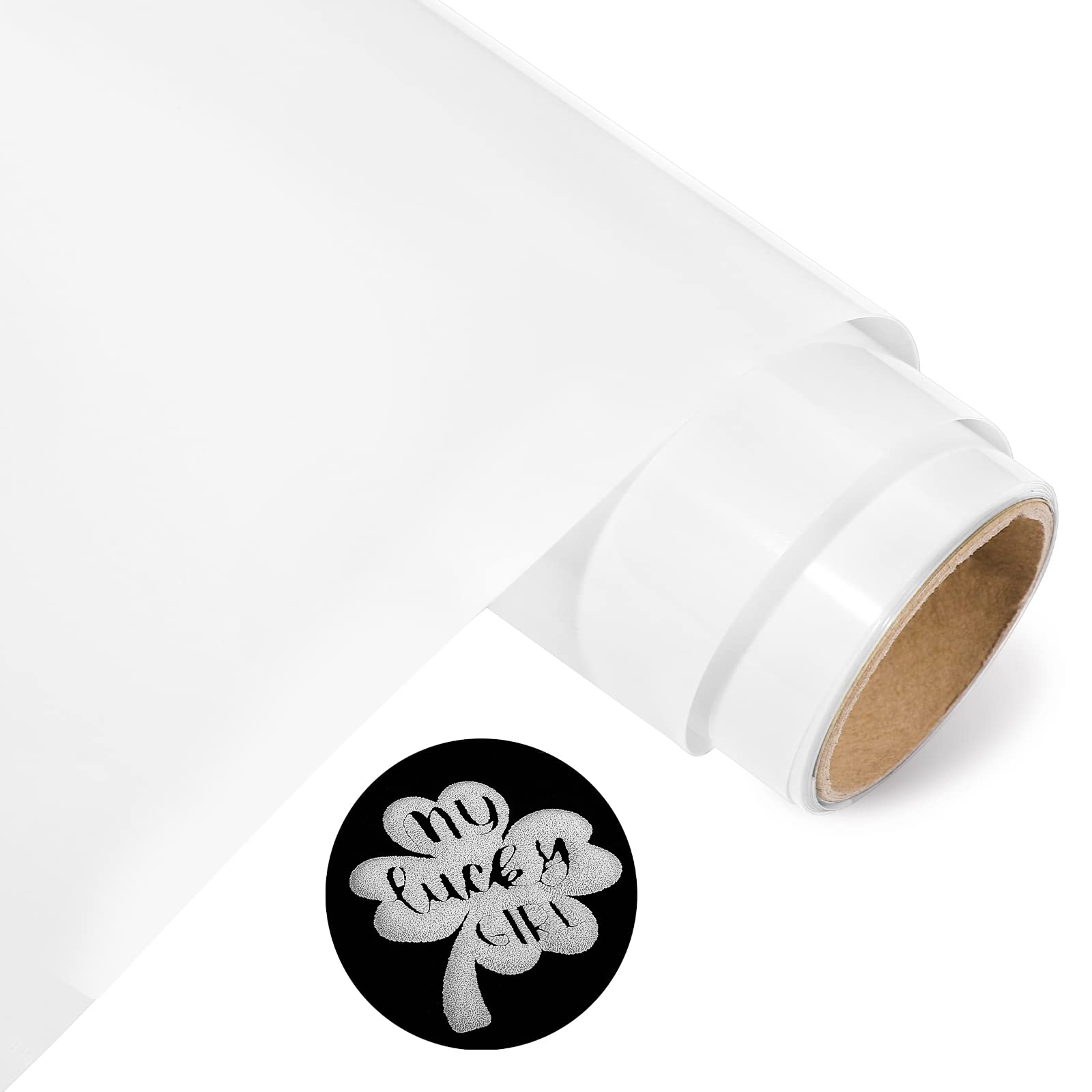 AHIJOY Puff Vinyl Heat Transfer White 3D Puffy HTV 10 x 6FT Puff Iron on  Vinyl Foaming HTV Vinyl for T-Shirt Garment Fabric Clothing,White 01-White  10x6ft