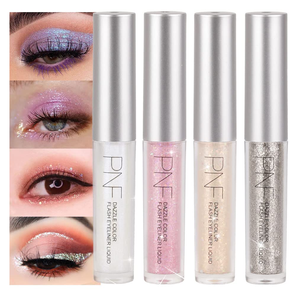 4 Colors Liquid Glitter Eyeshadow Eyeliner Eye Makeup Sticks