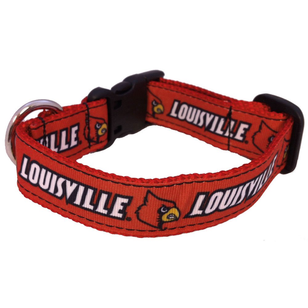 NCAA Louisville Cardinals Dog Collar, Team Color, Medium