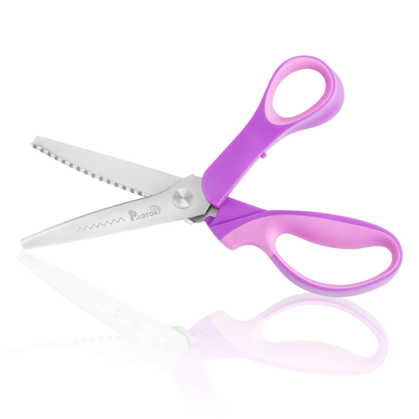 Sewing Pinking Shears for Fabric Paper Leather Professional Craft Scissors  with Sharp Stainless Steel Blades P.