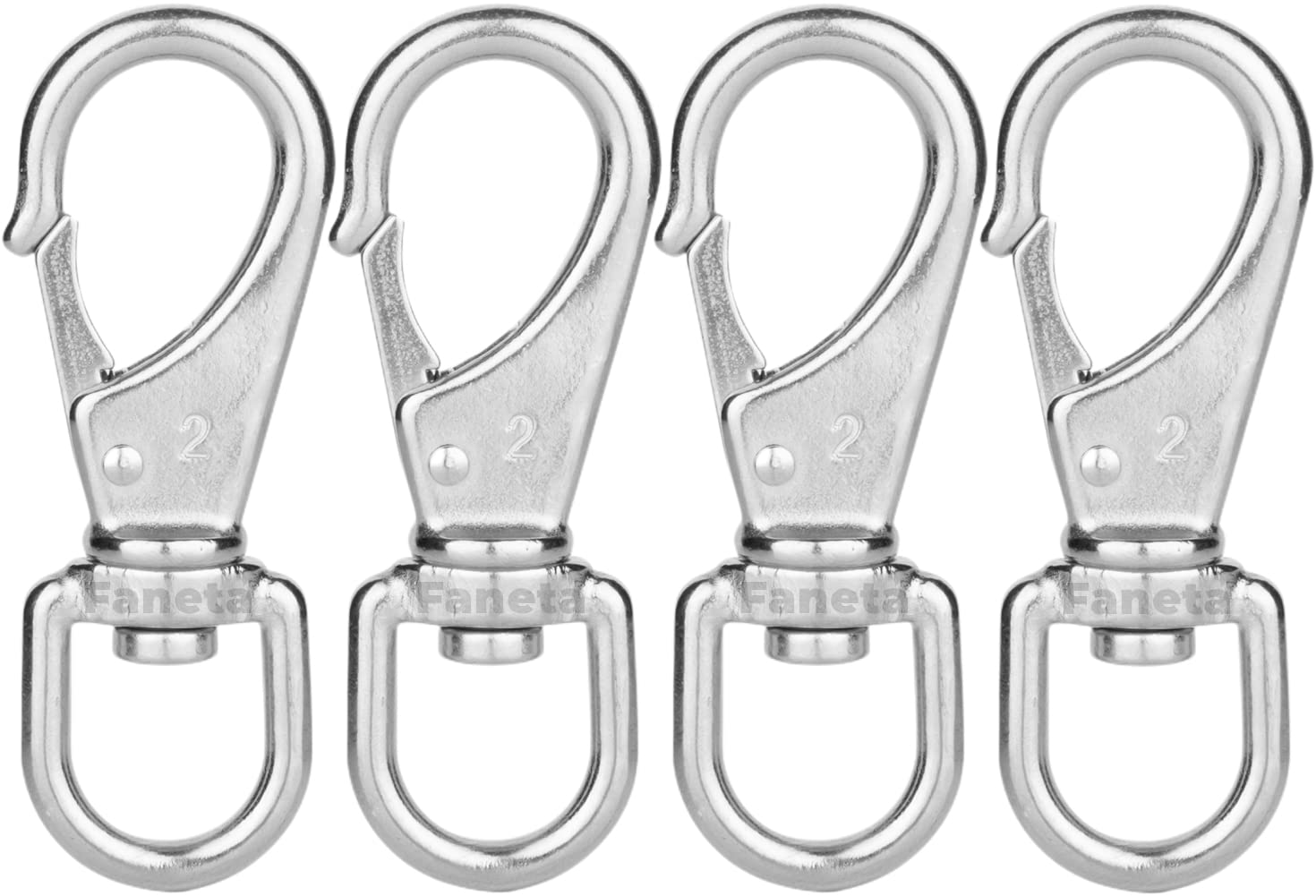 Faneta Stainless Steel Swivel Eye Snap Hooks, Flag Pole Clips