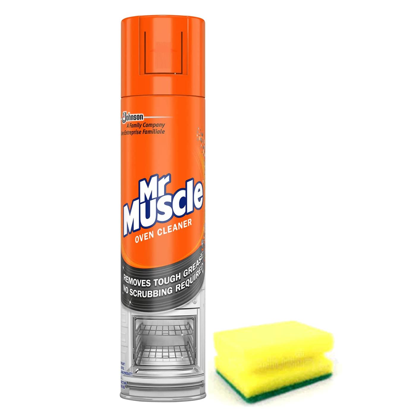 Mr Muscle Oven Cleaner Spray (300 ML) Oven BBQ Cleaner Degreaser for Tough Grease Grime With