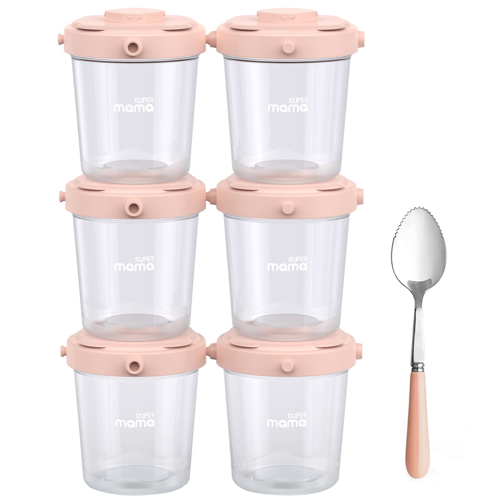 MAMA DAILY Portable Stackable Baby Food Container, Leak-Proof, Microwave,  Freezer Storage Containers with Ice Cubes Box Lock in Freshness and  Nutrition - 6 /Set, 5 oz Baby Food Jars : : Baby Products