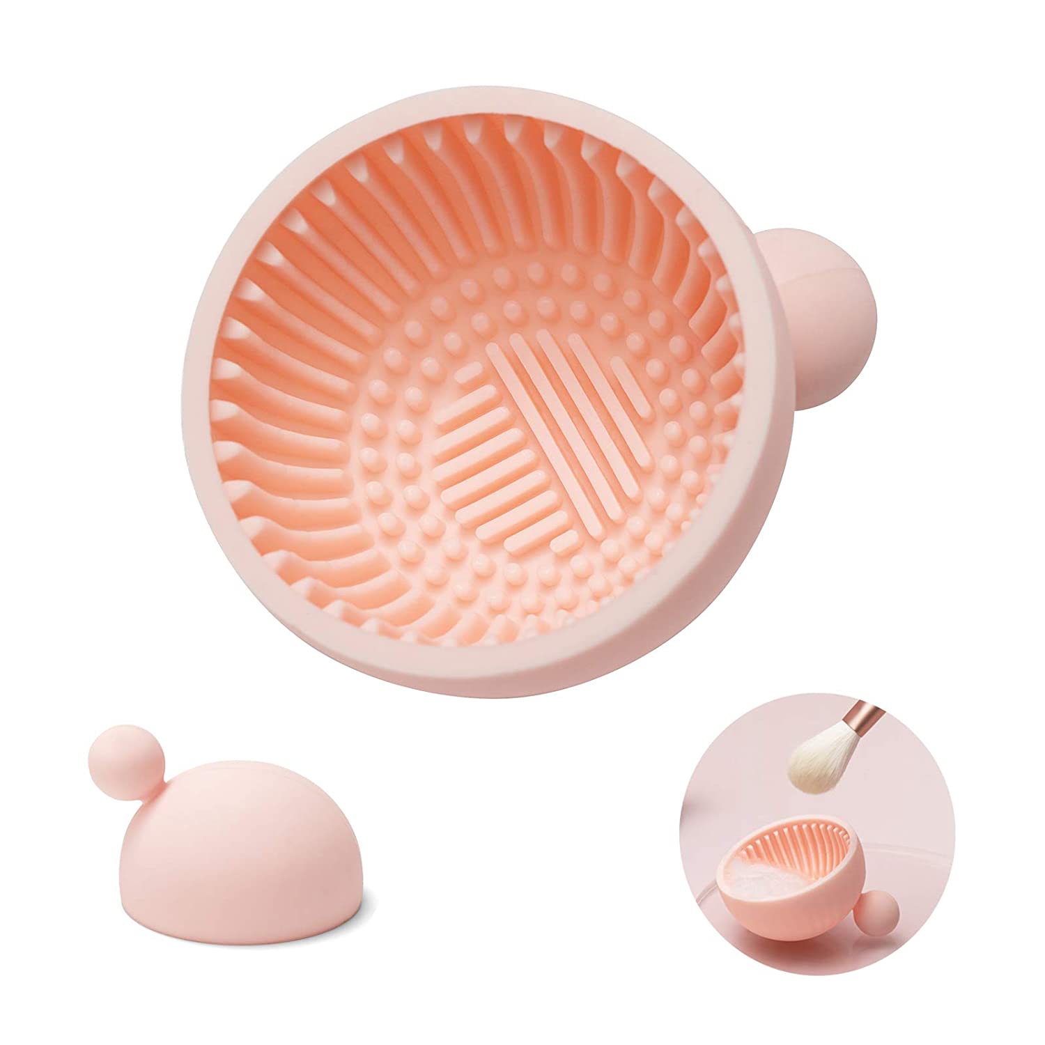 GECOMO makeup brush cleaner ins silicone folding powder puff beauty egg  brush cleaning brush bowl beauty tool – 7 MART