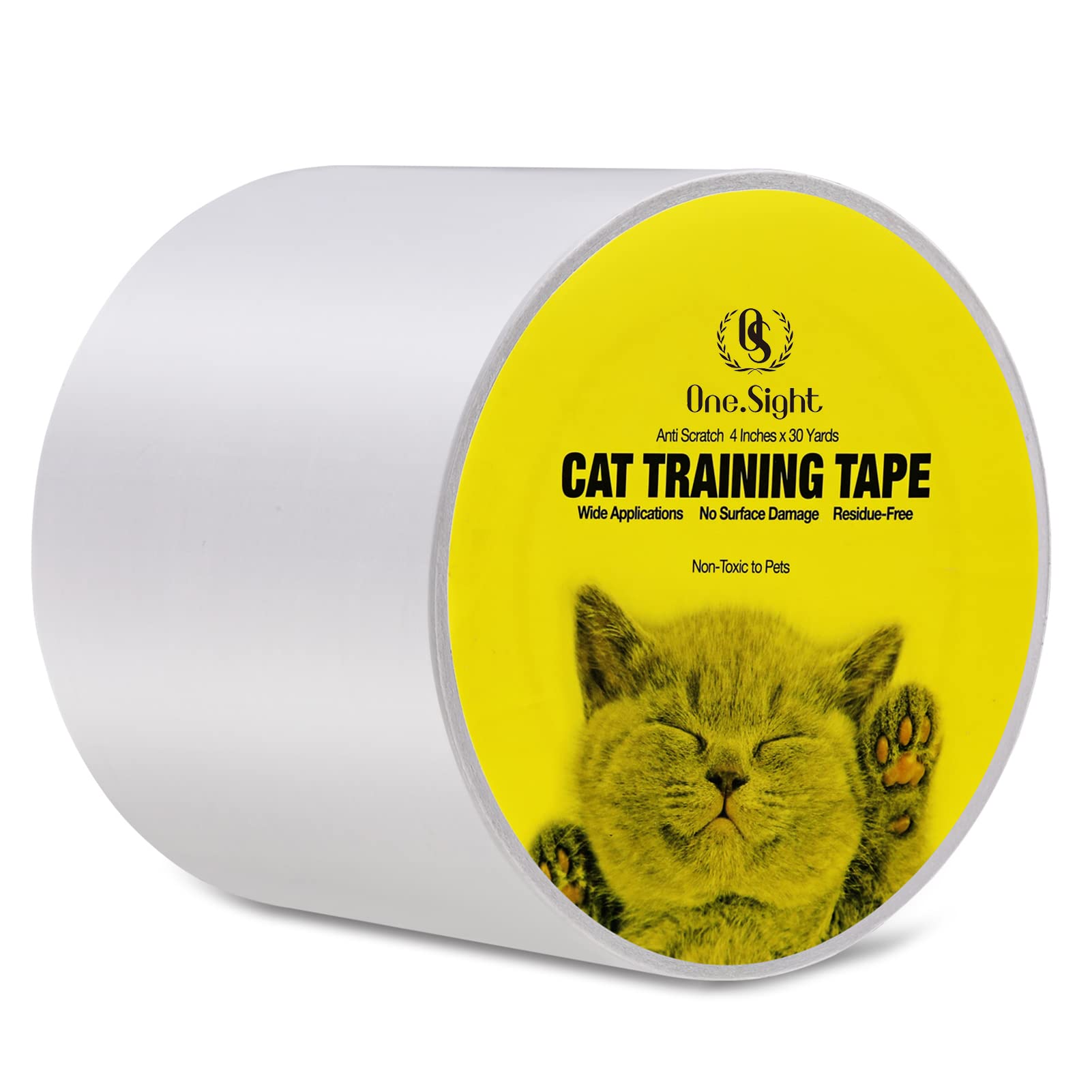 One Sight Cat Scratch Training Deterrent Tape, 4 Inches x 30 Yards(33%  Wider) Cat Furniture Protector, Clear Double Sided Cat Couch Protector Cat  Sticky Paws Tape for Furniture, Cat Anti-Scratch Pad