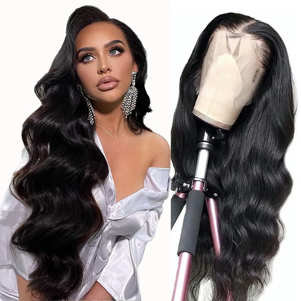 Body Wave Lace Front Wigs Human Hair 13x4 Lace Frontal Wigs for Black Women  Human Hair, 150% Density Brazilian Virgin Human Hair Wigs Pre Plucked with Baby  Hair Natural Hairline (20 Inch)