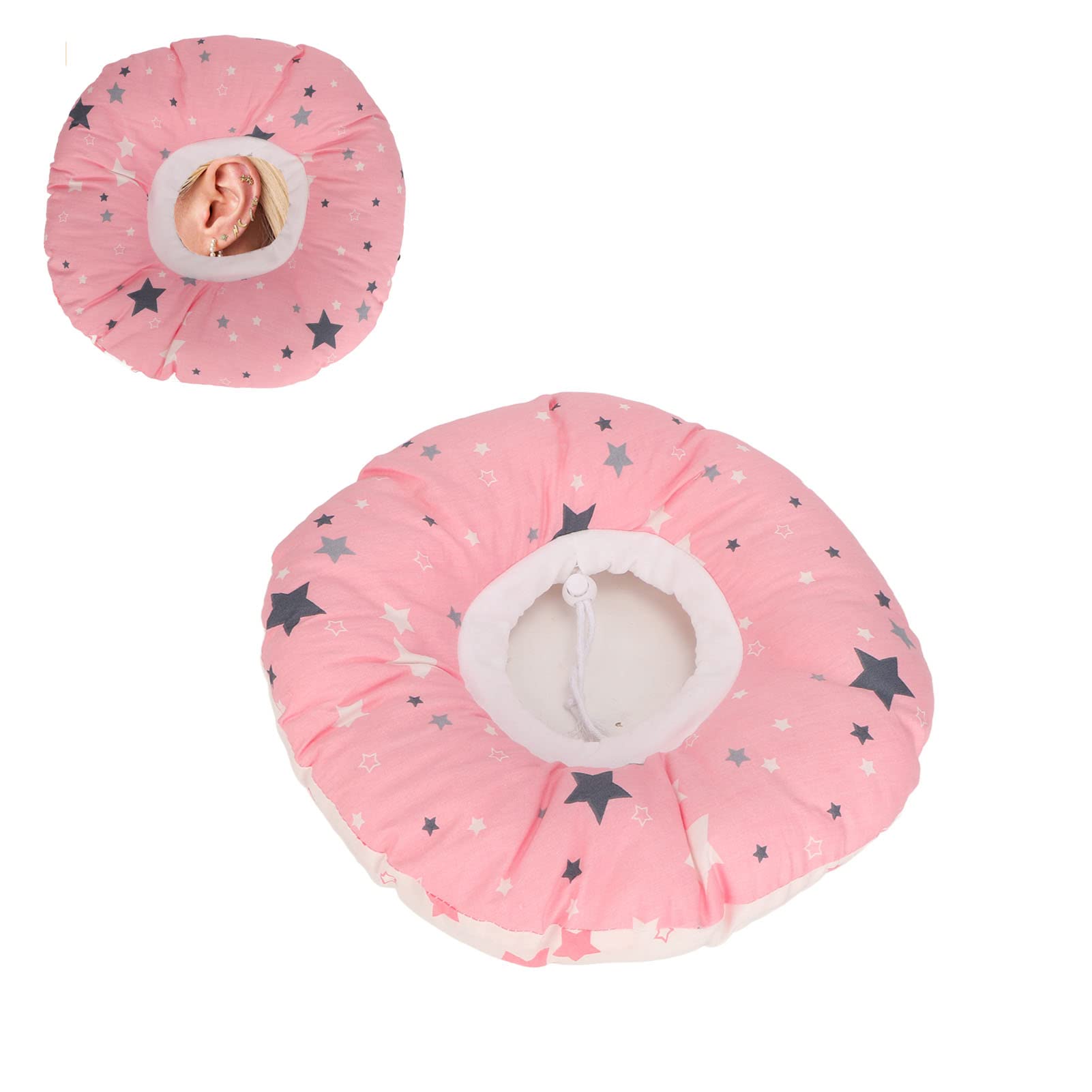 Ear Piercing Pillow for Side Sleepers Donut Pillow with Ear Hole