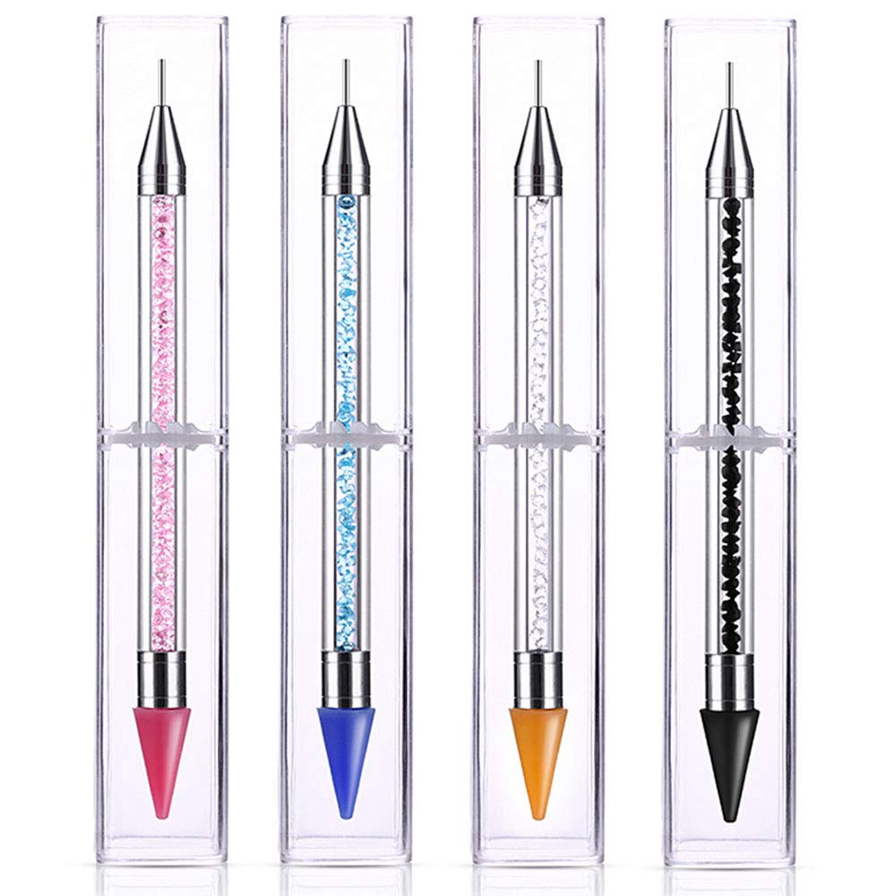 4PCS Wax Pencil for Rhinestones, Diamond Painting Pens, Rhinestone Pickup  Tool Jewel Gems Crystals Studs Picker Dotting Pen Rhinestone Applicator  Tool