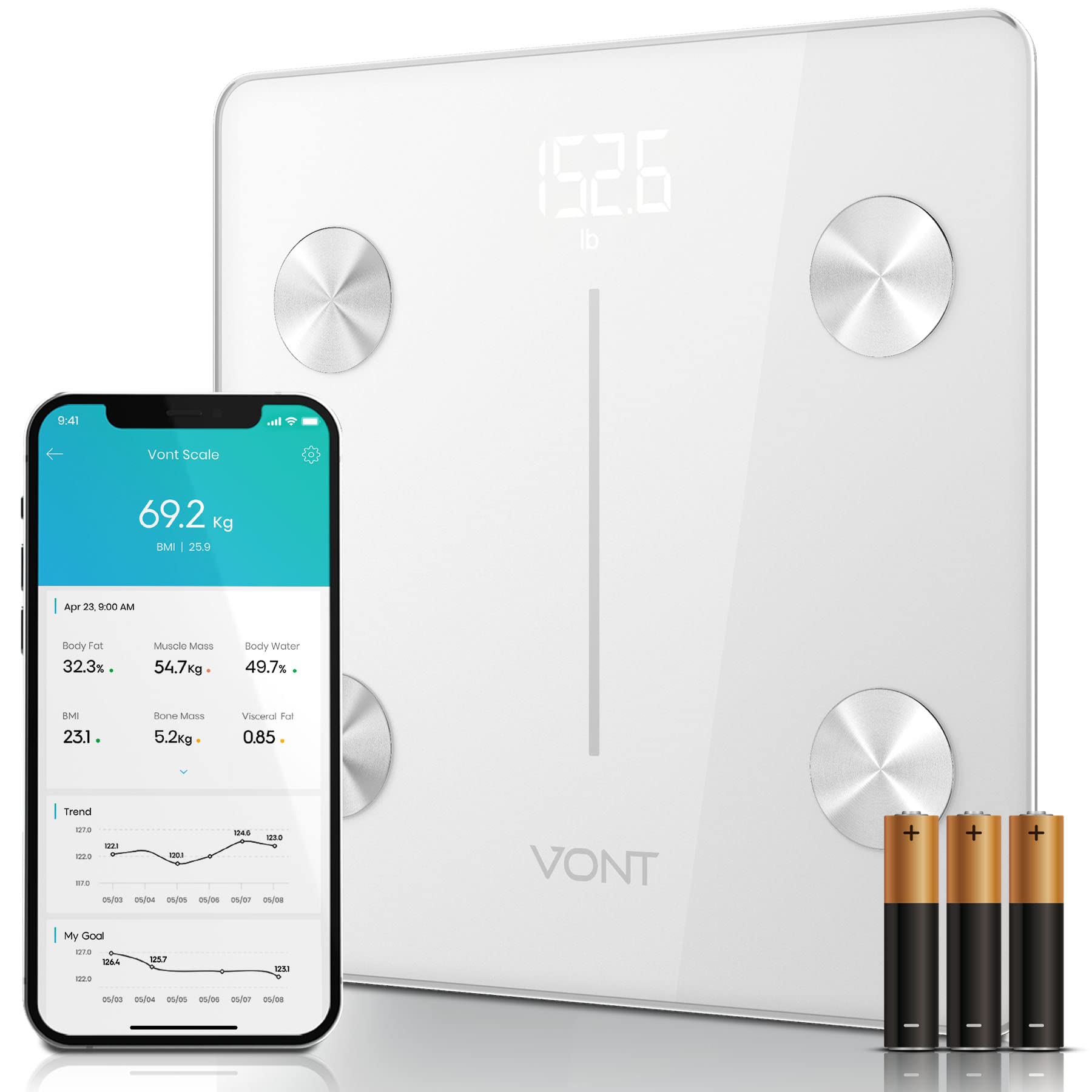 Smart Scale with Bluetooth - Digital Weight, BMI, and Body Fat Composi –  Quality Home Shop