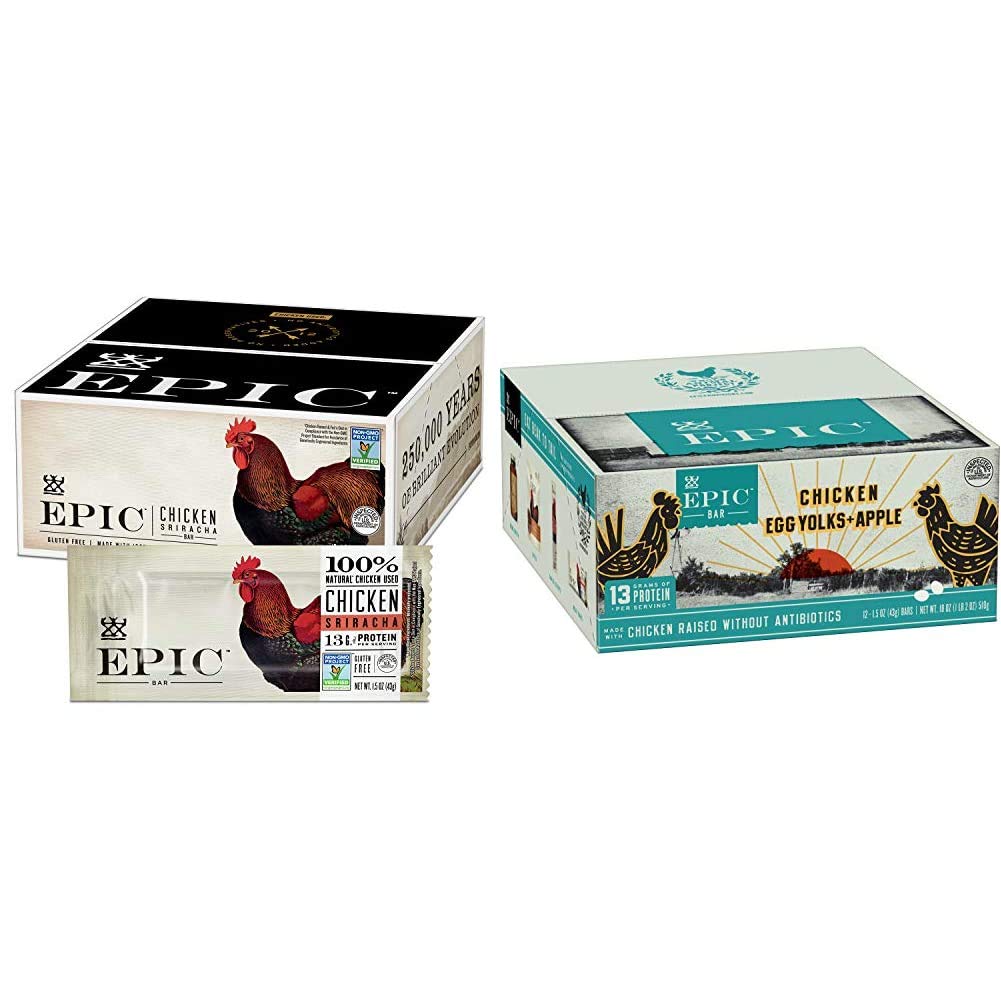 Epic Bar Chicken Sriracha Bar 12 Bars 1.5 oz (43 g) Each