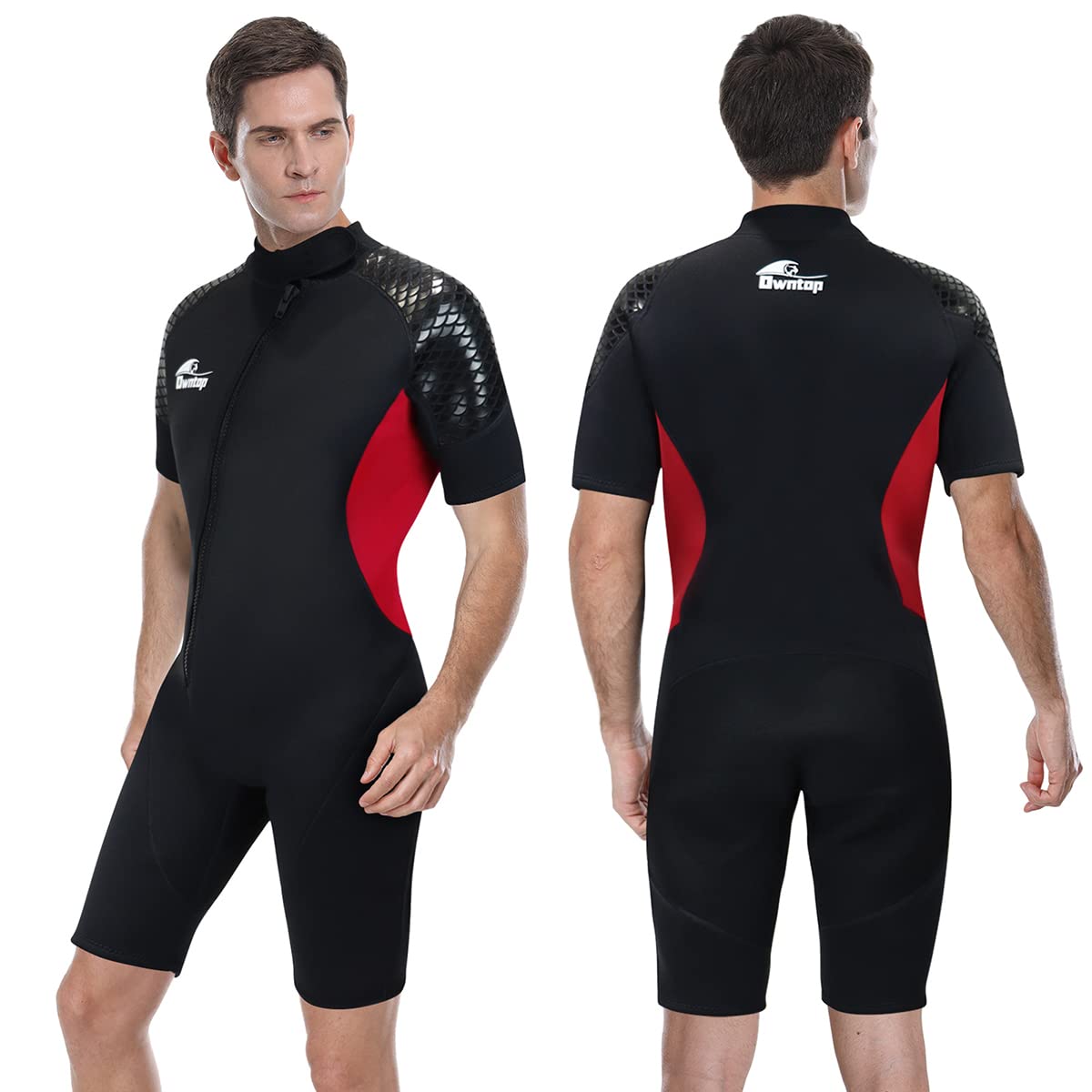 Owntop 3mm Shorty Wetsuit for Men - Neoprene Diving Suits Stretch