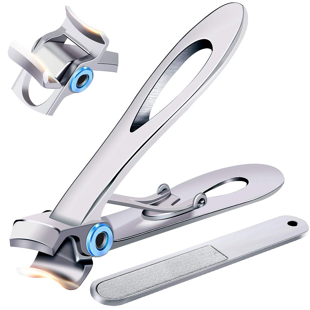 Nail Clippers for Thick Nails - Pretty Diva Wide Jaw Opening Oversized Nail  Clippers, Stainless Steel Heavy Duty Toenail Clippers for Thick Nails,  Extra Large Toenail Clippers for Seniors Elderly Silver