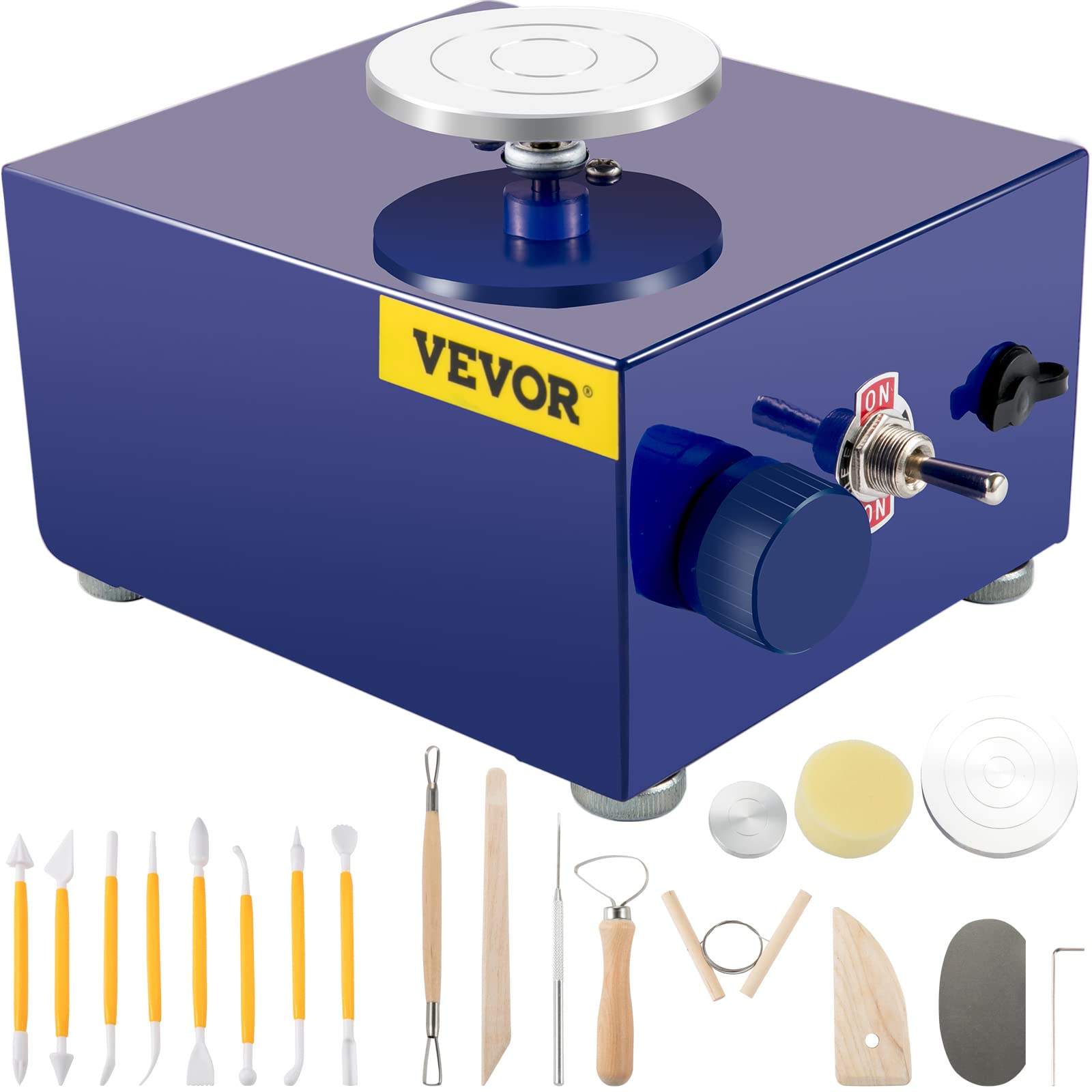 VEVOR Mini Pottery Wheel 30W Ceramic Wheel Adjustable Speed Clay Machines  Electric Sculpting Kits with 3