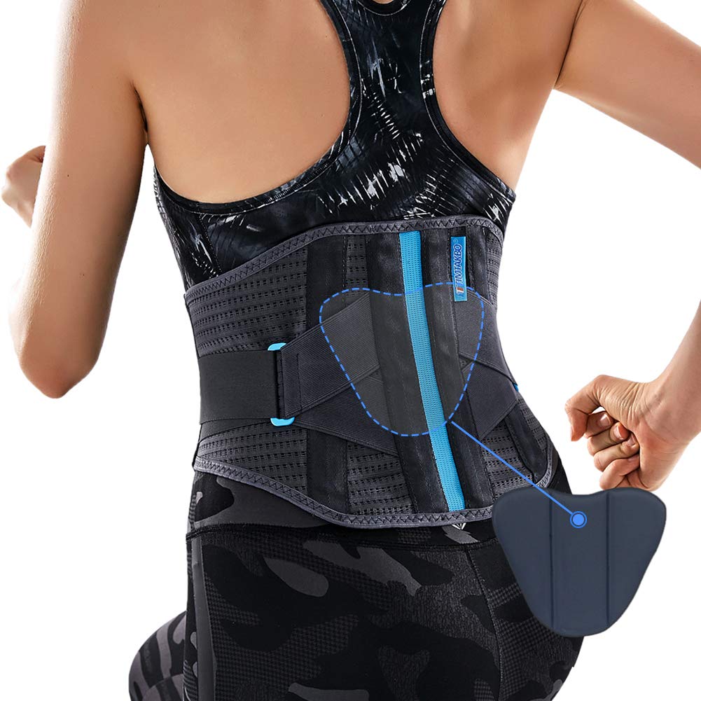 T TIMTAKBO Lower Back Brace W/Removable Lumbar Pad for Men Women Herniated  Disc Sciatica Scoliosis