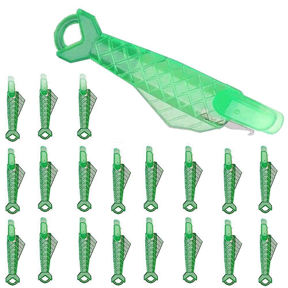 ZYDZ 20 Pack Needle Threader for Sewing Machine, Fish Type Automatic  Inserter Small Eyes Needles Threader Tool, Green