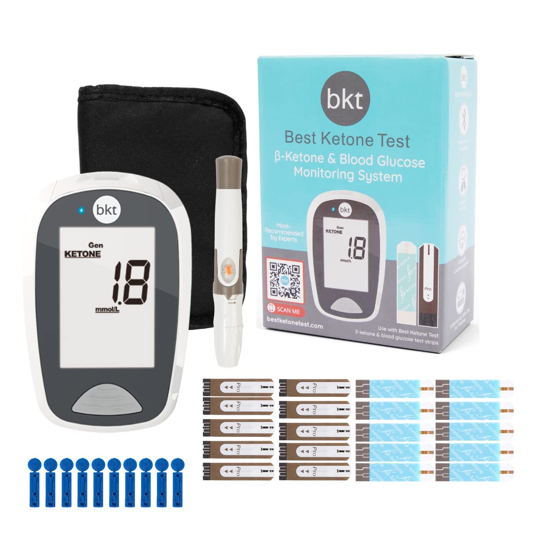 BEST KETONE TEST, Dual Blood Ketone and Blood Glucose Test Meter (TD-4279)