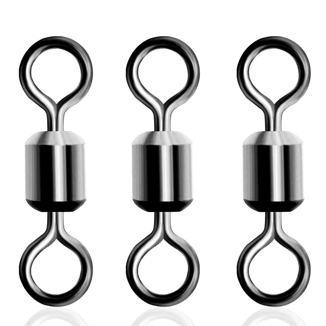 Fishing Barrel Swivel with Safty Snap, 120pcs Snap Swivels Fishing Tackle  Stainless Steel Safty Interlock Snaps Saltwater Freshwater Fishing  Connector