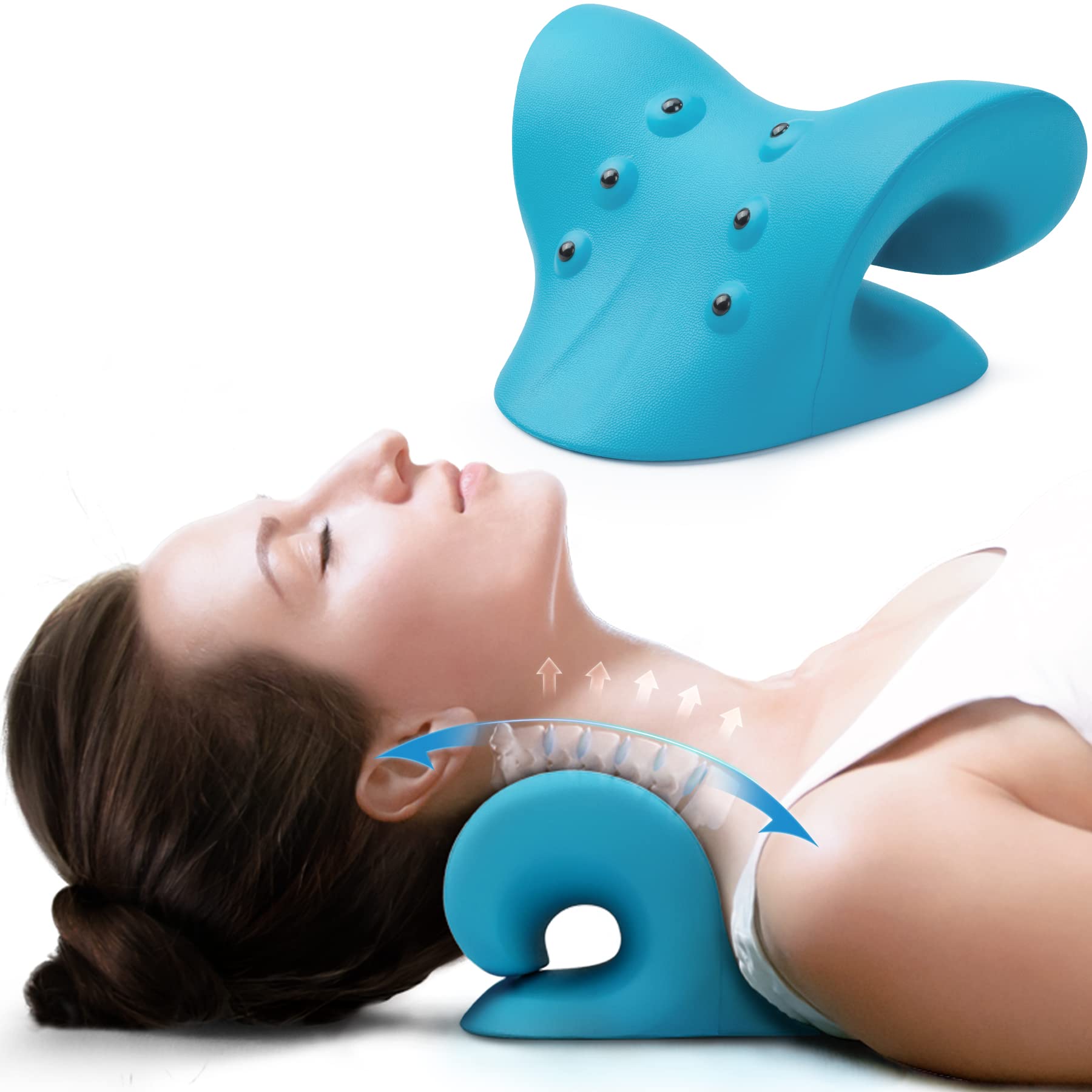 Neck Massage Pillow shoulder Cloud Shape Stretcher Traction Cervical Pain  Relief