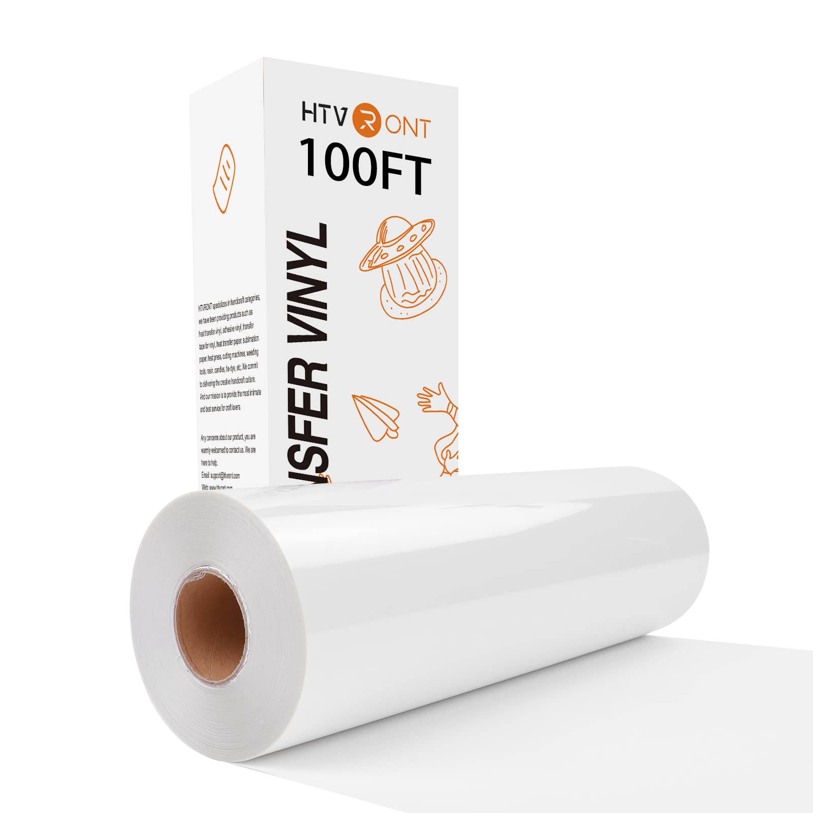 HTVRONT Htvront Htv Vinyl Rolls Heat Transfer Vinyl - 12 X 35Ft Orange Htv  Vinyl For Shirts, Iron On Vinyl For Cricut & Cameo - Easy To