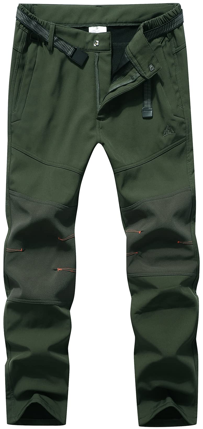Women Thick Warm Fleece Softshell Pants Fishing Camping Hiking Skiing Pants  Waterproof Windproof Pants Size M (Black) 