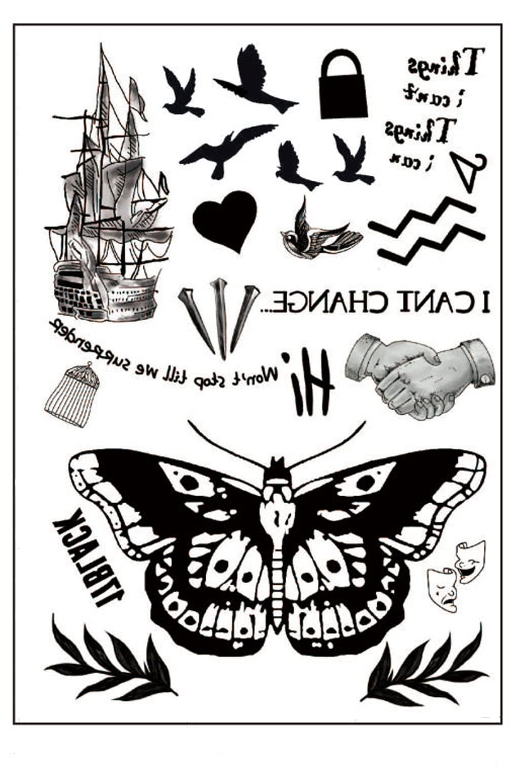 Cosplay Tats Harry Inspired Temporary Tattoo Bundle - Over 65 Tats -  Several Styles - Harry Costume/Cosplay - MADE IN USA