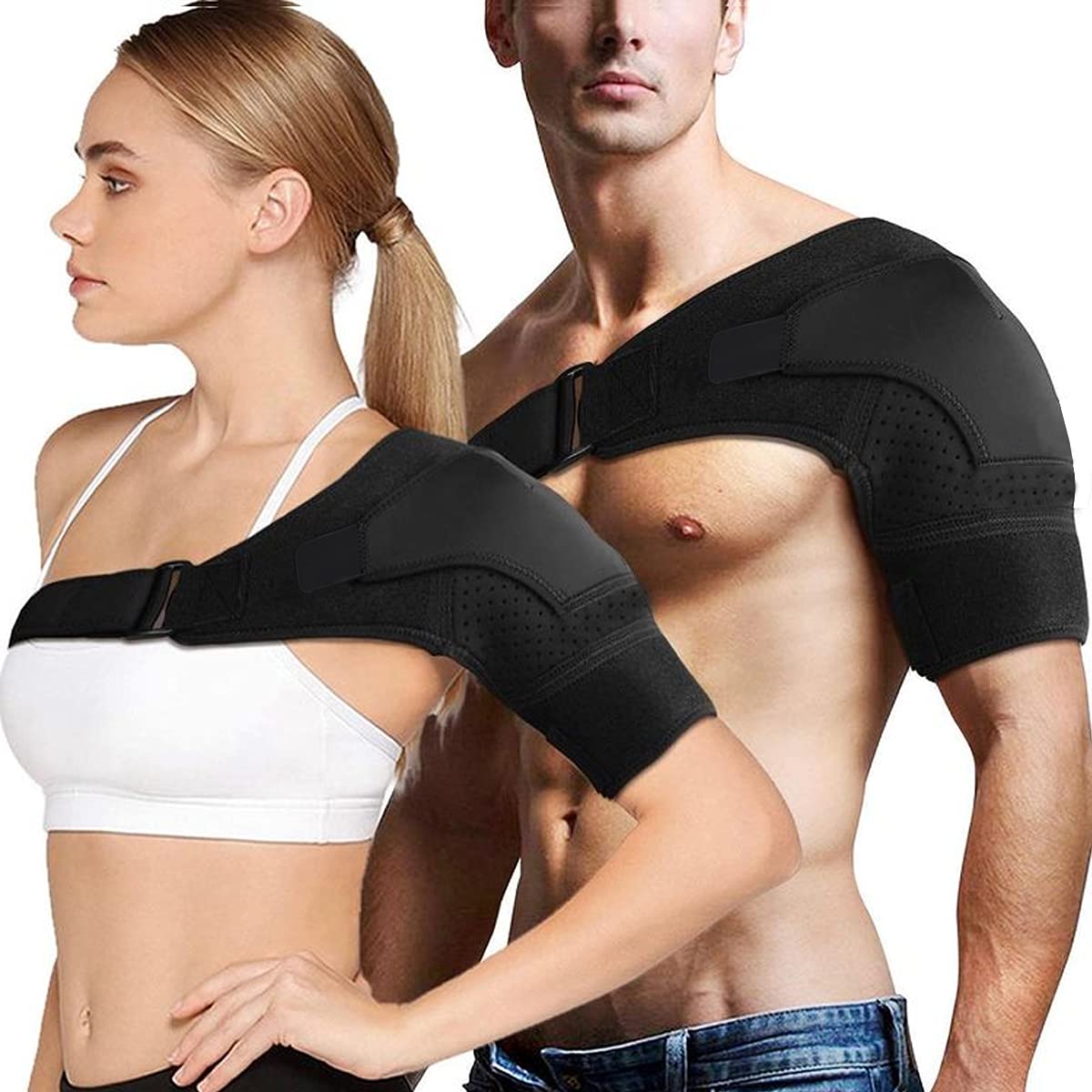 GJKJ Shoulder Brace Adjustable for Women and Men, Compression