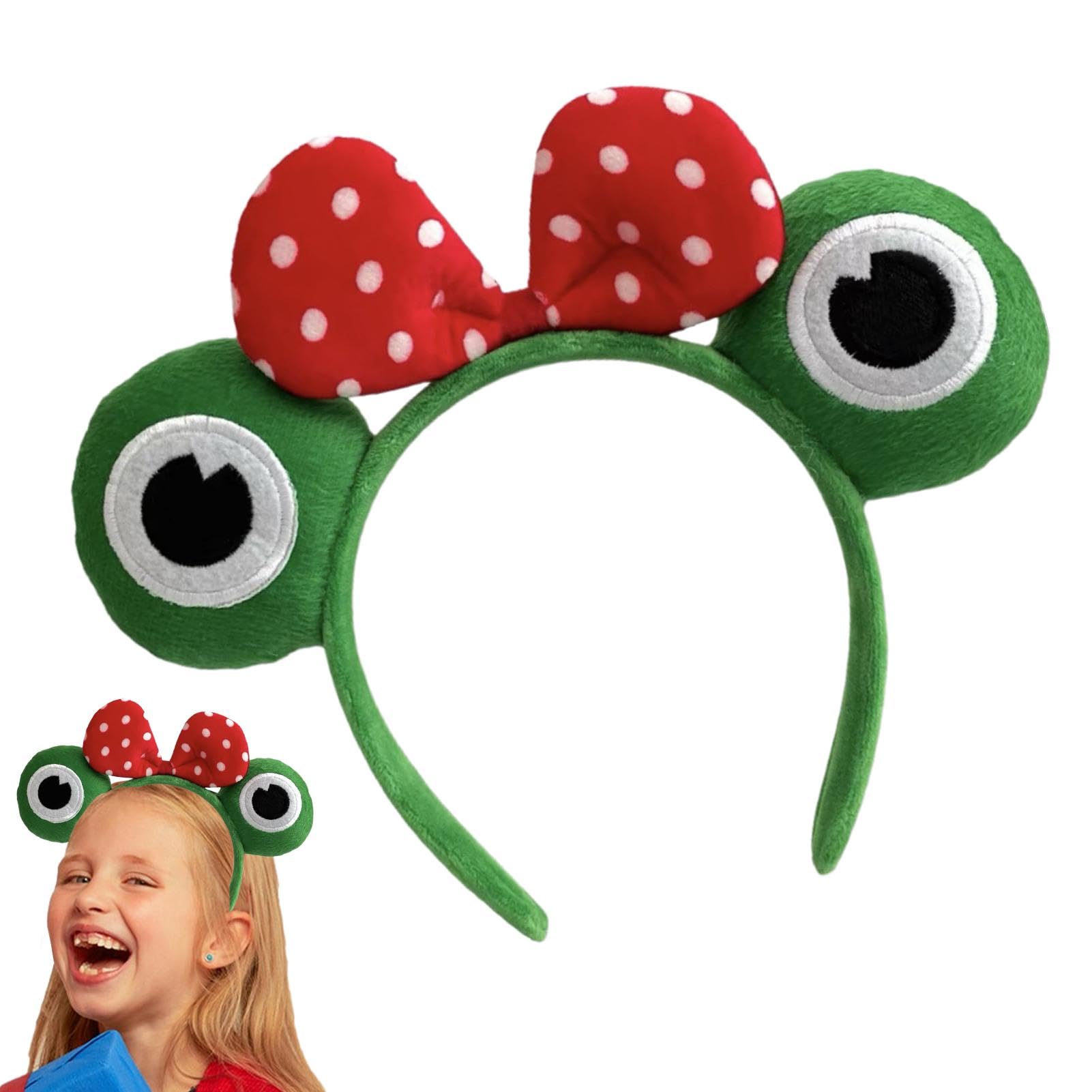 Frog Headband - Cartoon Plush Spa Headband Head Hoop | Hair  display picture 1