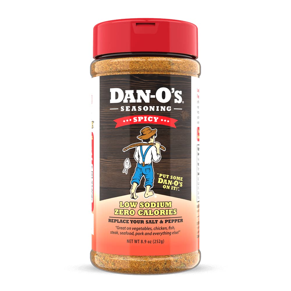 Dan-O's Big Bottle Combo Pack - Original & Spicy Flavors, All Natural, Sugar Free, Keto, All Purpose Seasonings, Vegetable Seasoning, Meat  Seasoning, Low Sodium Seasoning, Cooking Spices