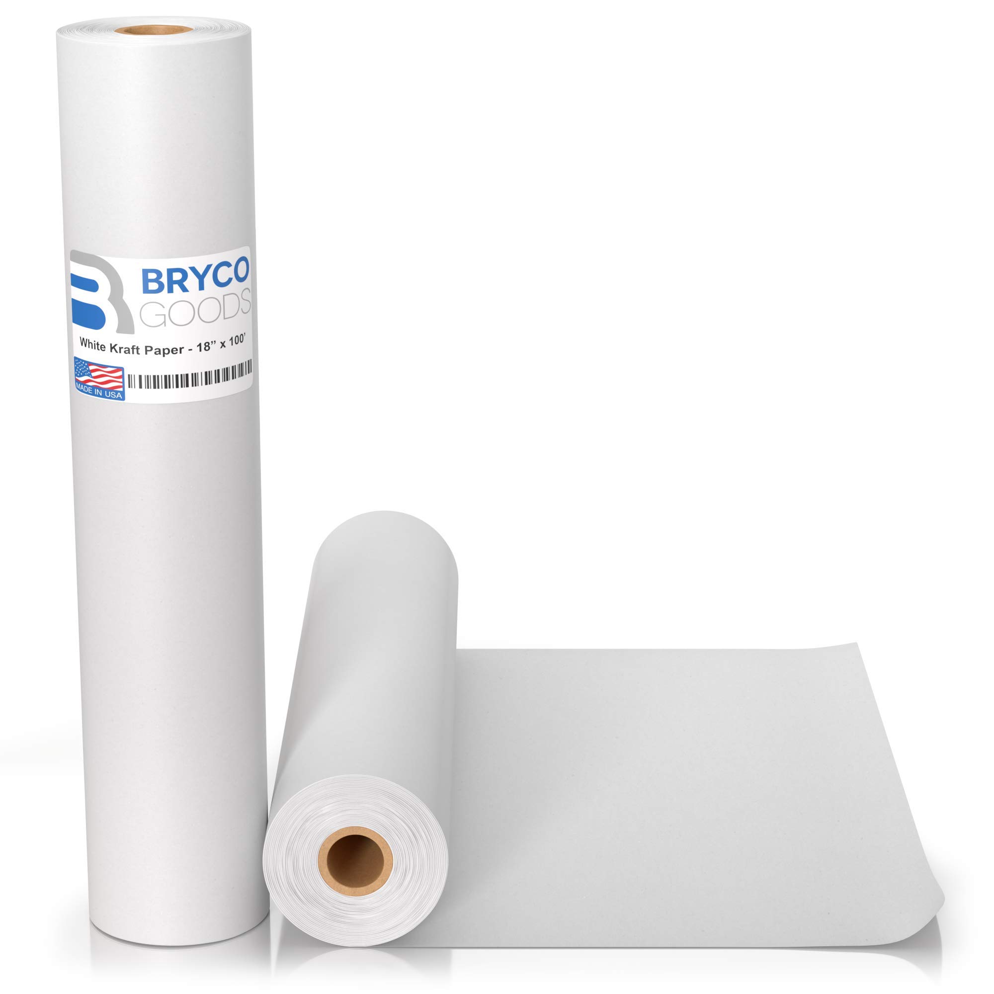 White Kraft Arts and Crafts Paper Roll - 18 inches by 100 Feet