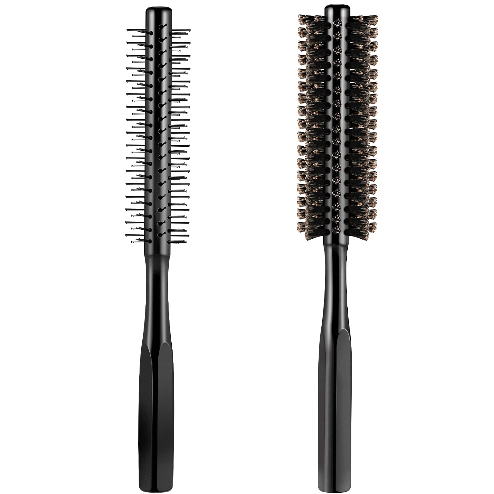 2 Pieces Thick Round Hair Comb Bristle Round Hair Brush Blow Drying  Hairbrush Small Brush Short