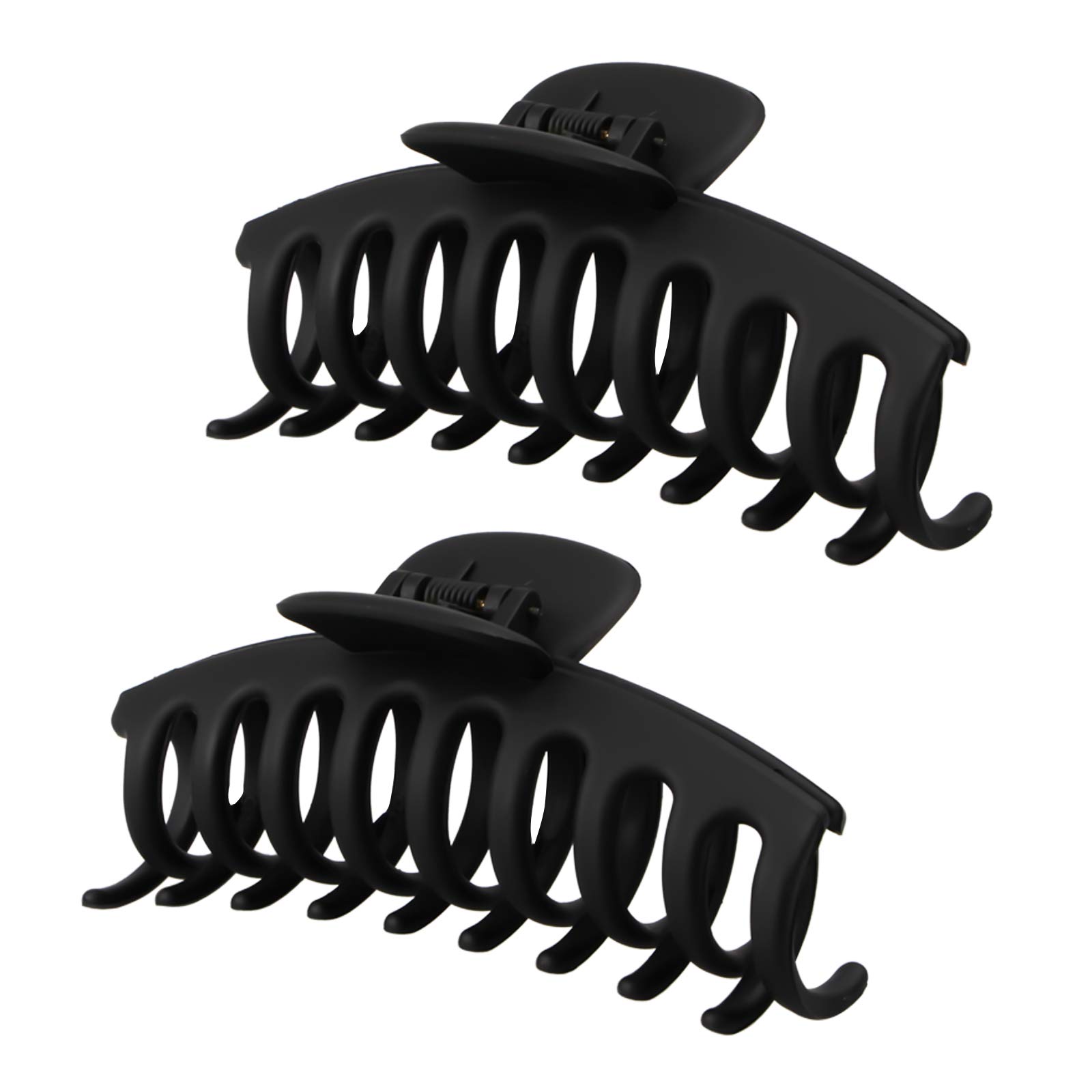 2PCS Black Hair Claw Clips, inch Large Matte Black Hair Claws, Fashion Hair Barrettes for 2PCS Black Hair Claw Clips, inch Large Matte Black Hair Claws, Fashion Hair Barrettes for