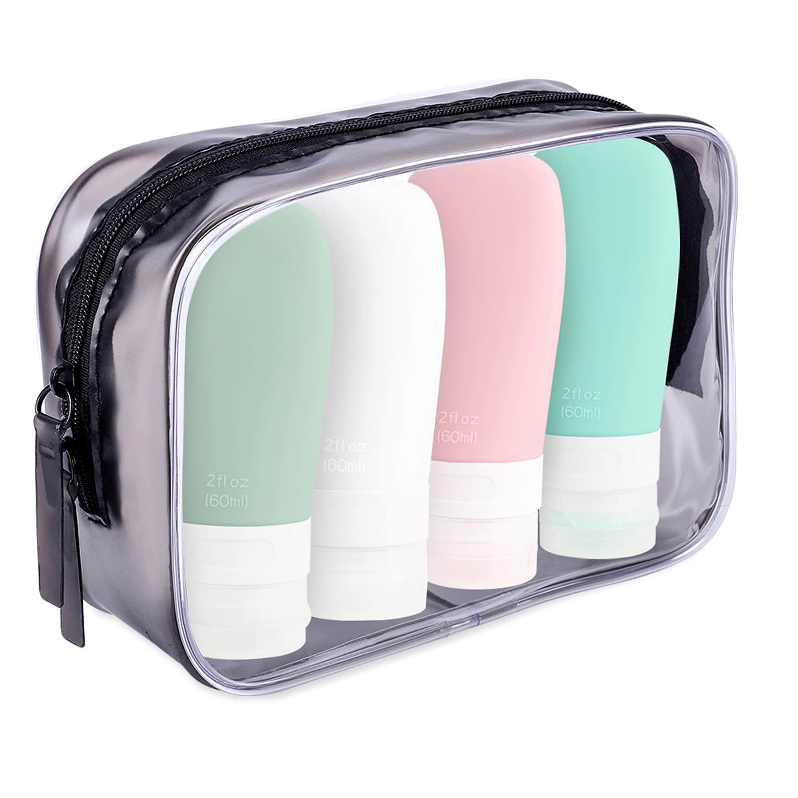 Travel Bottles Containers & Travel Size Toiletries Accessories Bottles with  Toiletry Bag for Liquids Leak-Proof