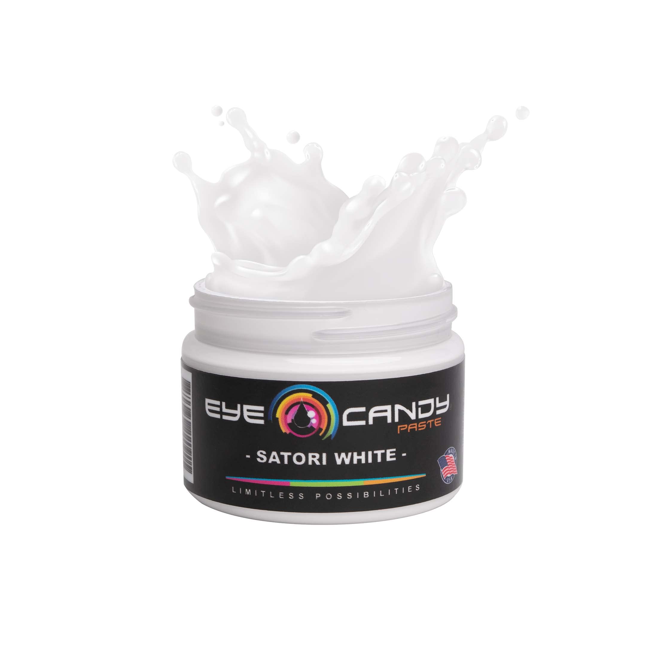 Eye Candy White Resin Pigment PasteSatori White (3 oz Paste / 4 oz Jar), Create Cells and Lacing, Epoxy, Resin Art Paste