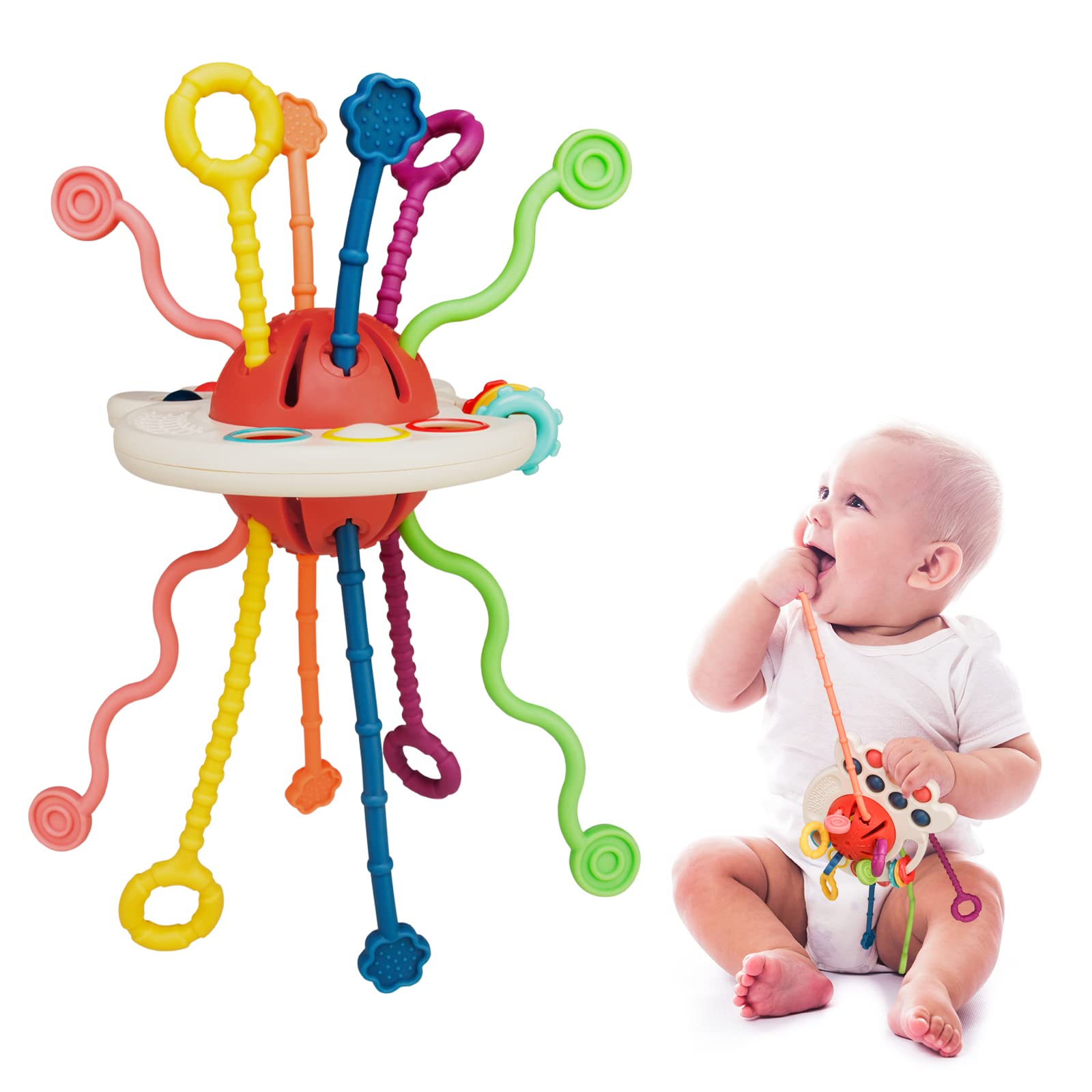 PRAGYM Baby Toys 6 to 12 Months, Sensory & Montessori Toys for 1 Year Old,  Octopus Pull String Toys,…See more PRAGYM Baby Toys 6 to 12 Months, Sensory