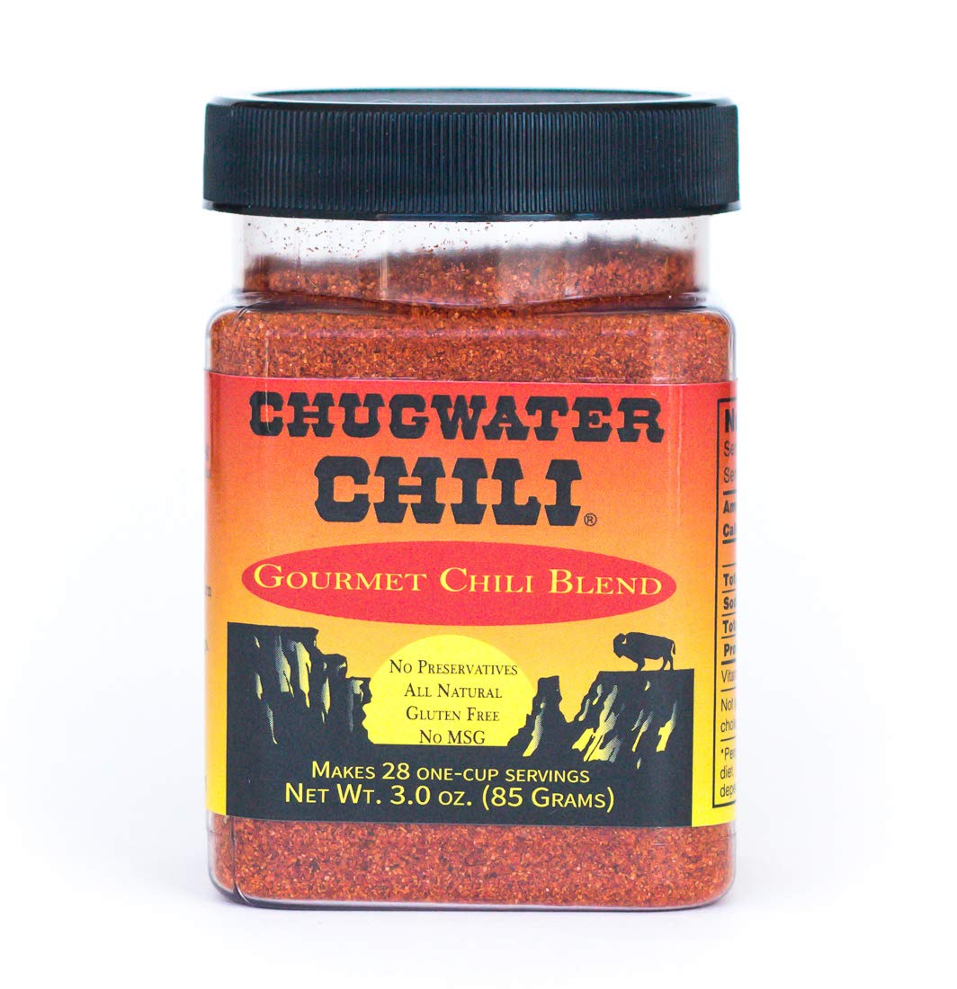 Chugwater Chili, Gourmet Chili Seasoning Mix & Taco Seasoning, 3oz Tub, Wyoming State Championship Chili Recipe, Secret Blend 12 Spices